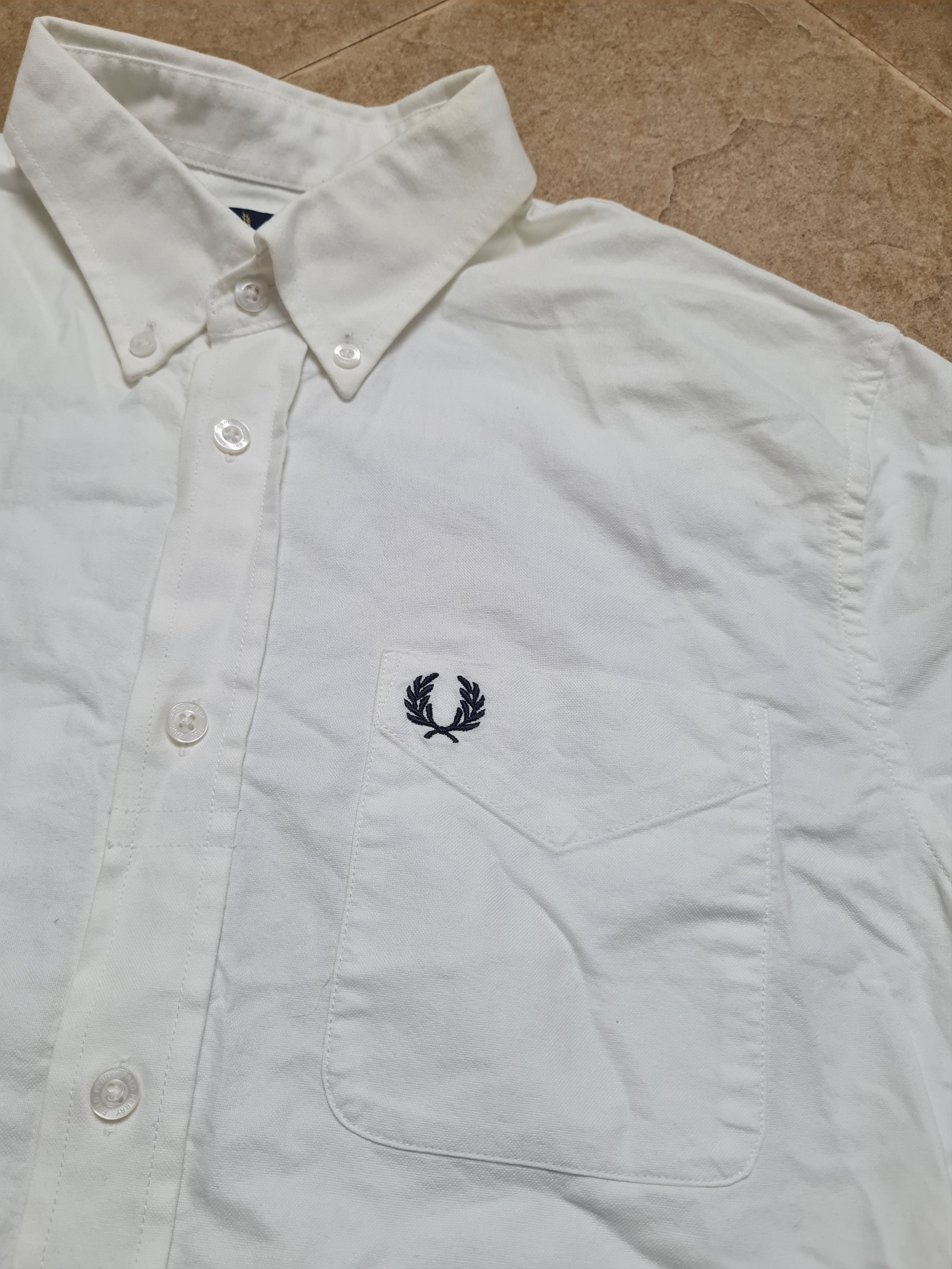 Fred Perry Fred Perry Oxford Shirt White Long Sleeve Cotton Button Down Size US M / EU 48-50 / 2 - 13 Thumbnail