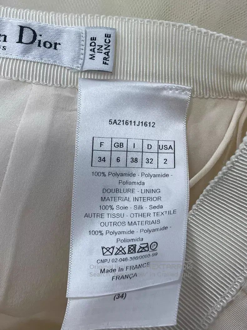 Dior Dior White mesh skirt Size 42" / US 20 - 4 Thumbnail