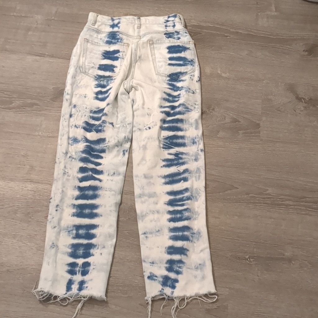 Pacsun PacSun Tie Dye High Waisted Straight Leg Jeans size 23 Size 23" - 4 Thumbnail