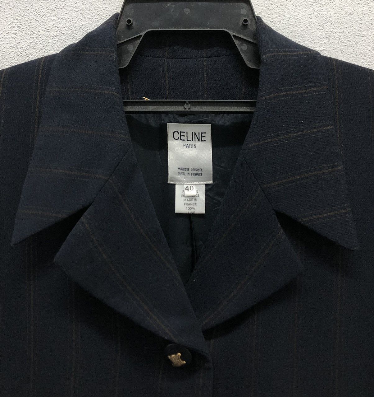 Celine CELINE Paris Vintage Wool Blazer - Made in France - Size 40 Size M / US 6-8 / IT 42-44 - 3 Thumbnail