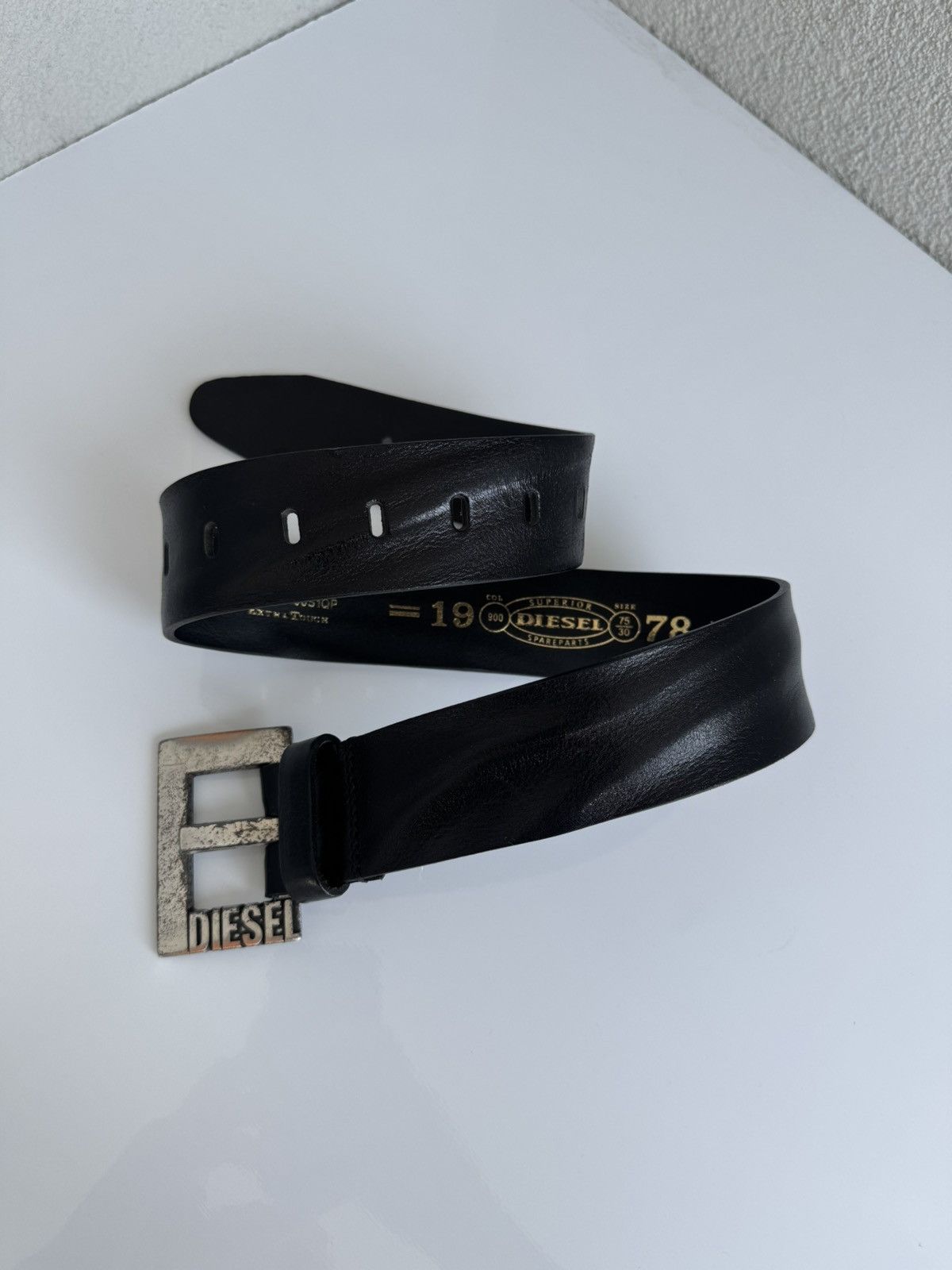 Diesel Diesel Belt Leather Black Women’s Size ONE SIZE - 1 Thumbnail