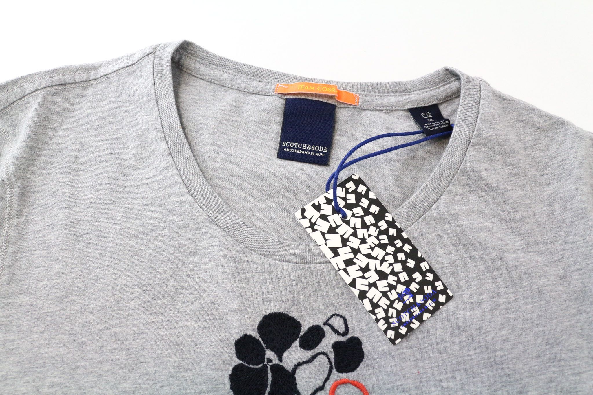 Scotch & Soda AMS BLAUW M Grey Cotton Short Sleeve T-Shirt 74412 Size US M / EU 48-50 / 2 - 3 Thumbnail