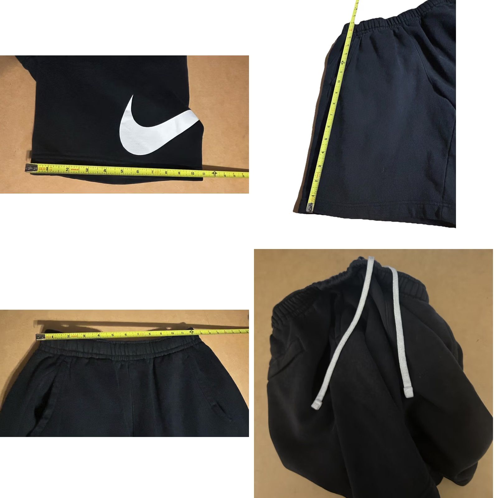 Nike Nike Club Fleece Shorts Men Small Black Big White Swoosh BV2721-010 Pockets - Sport Mens Size US 29 - 8 Thumbnail