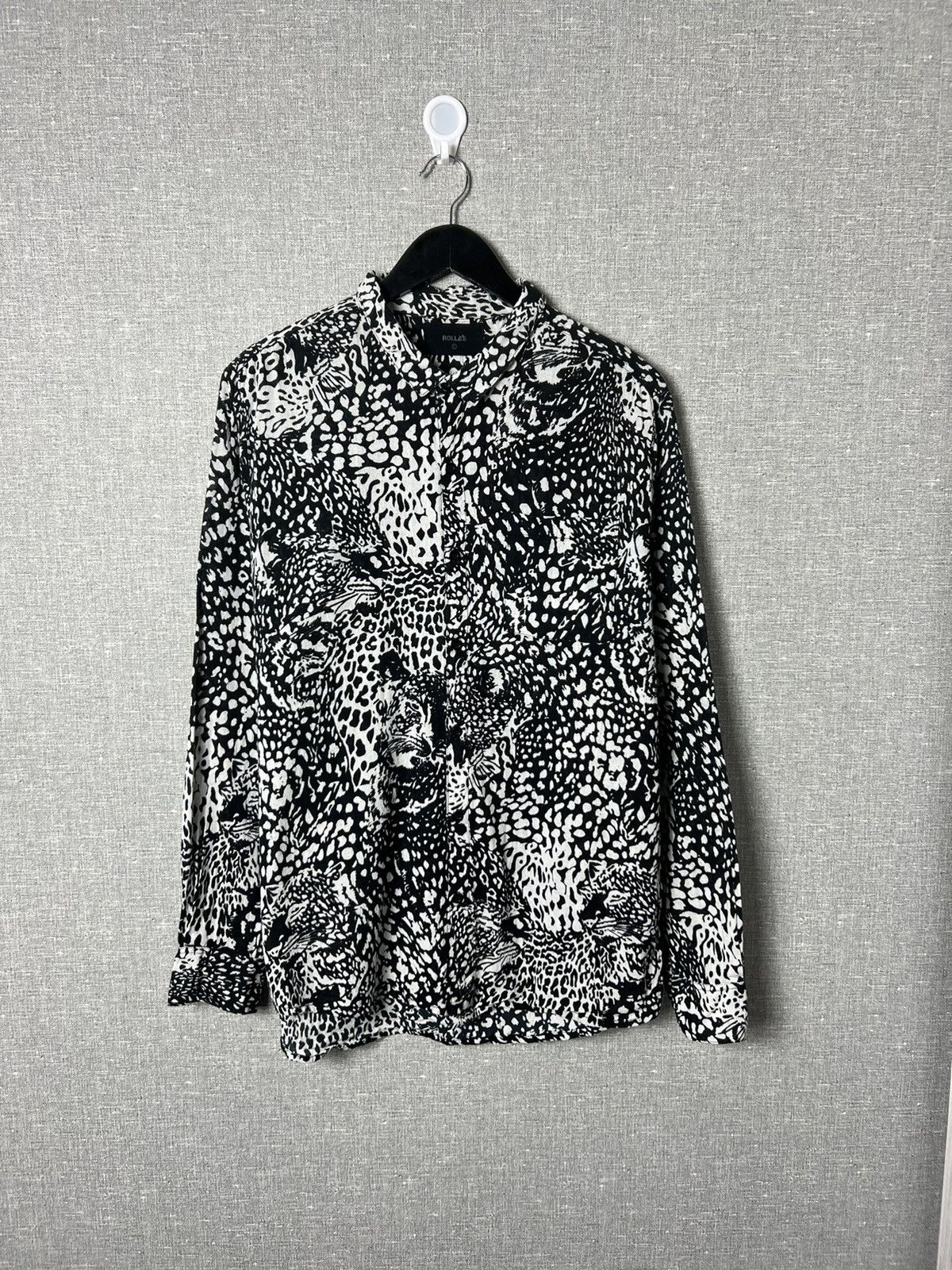 Rolla's ROLLAS All Over Print Leopard Button Up Long Sleeve Shirt Size US L / EU 52-54 / 3 - 3 Thumbnail