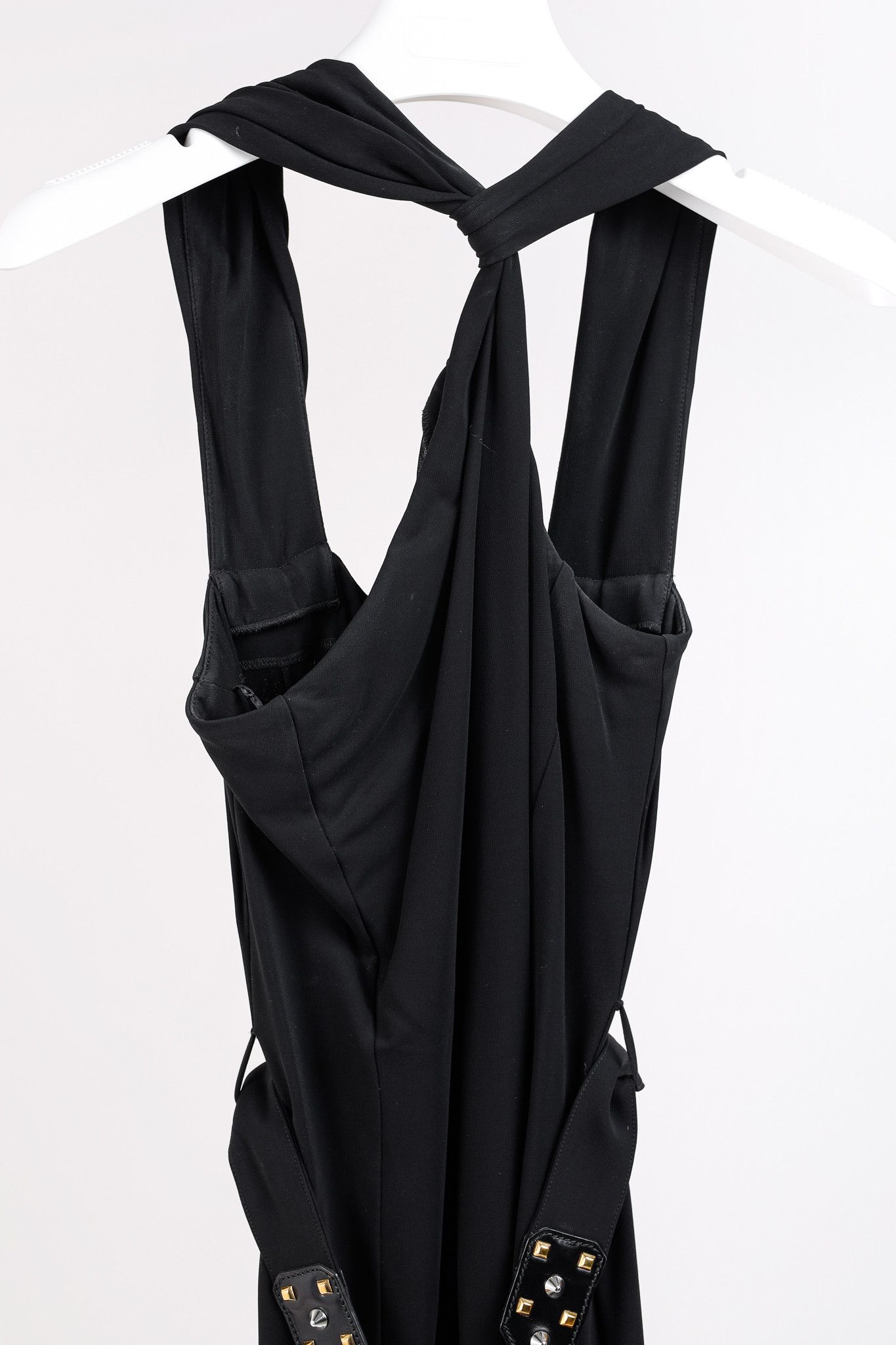 Gucci Gucci PF/11 Twist Halter Golden Chain Black Dress Size S / US 4 / IT 40 - 3 Thumbnail