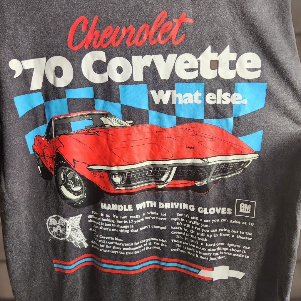 Vintage GM Official Hybrid Apparel Mens |L| Gray '70 Corvette SS Tee Shirt Size US L / EU 52-54 / 3 - 1 Thumbnail