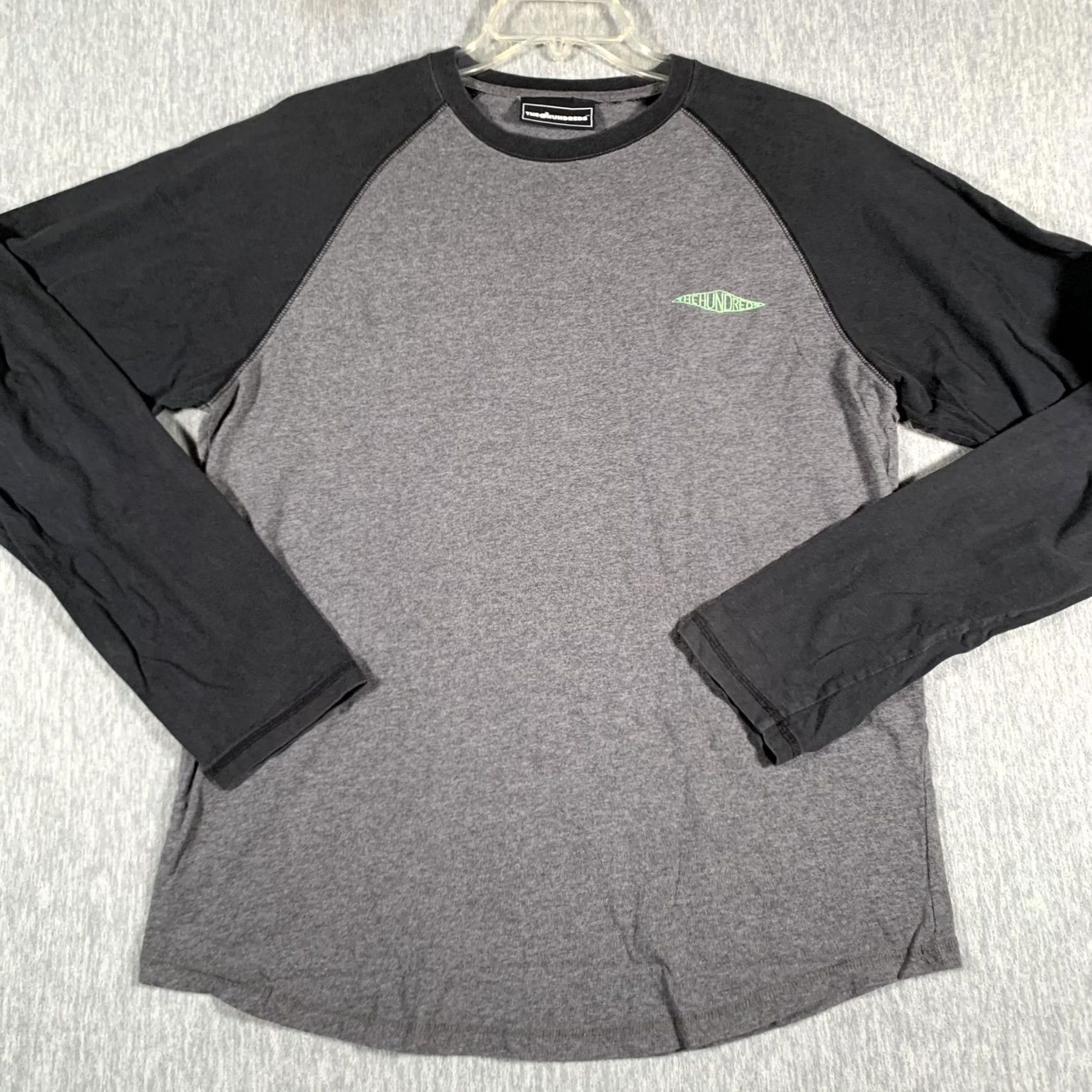 The Hundreds The Hundreds Shirt Mens XL Gray Black Raglan Long Sleeve Logo Skatewear Size US XL / EU 56 / 4 - 3 Thumbnail