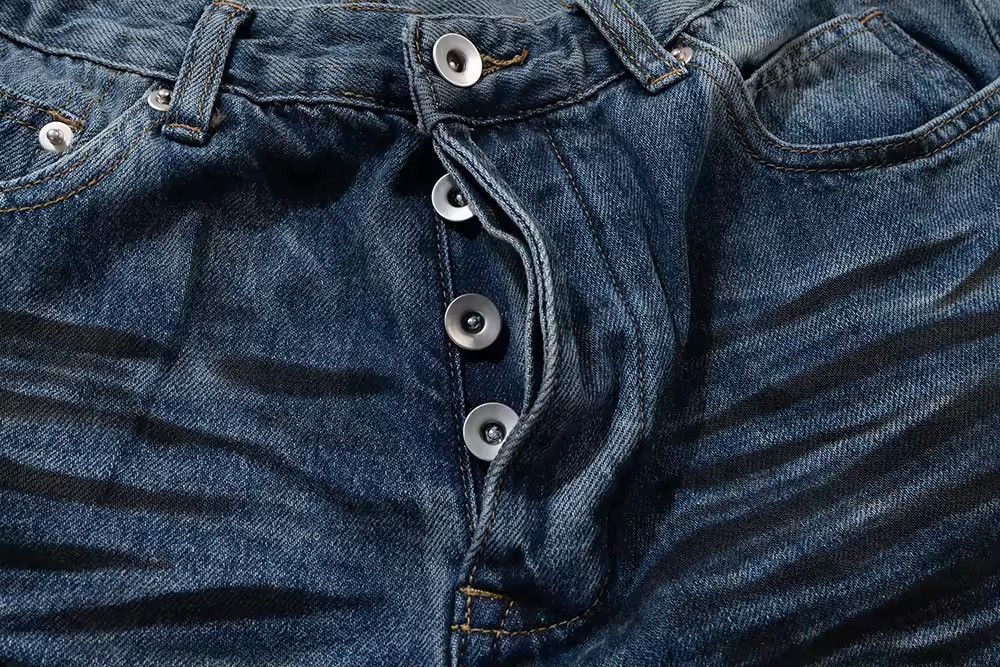 Japanese Brand × Jean Frayed Washed Blue Boot Cut Oversize Denim Size US 31 - 7 Thumbnail