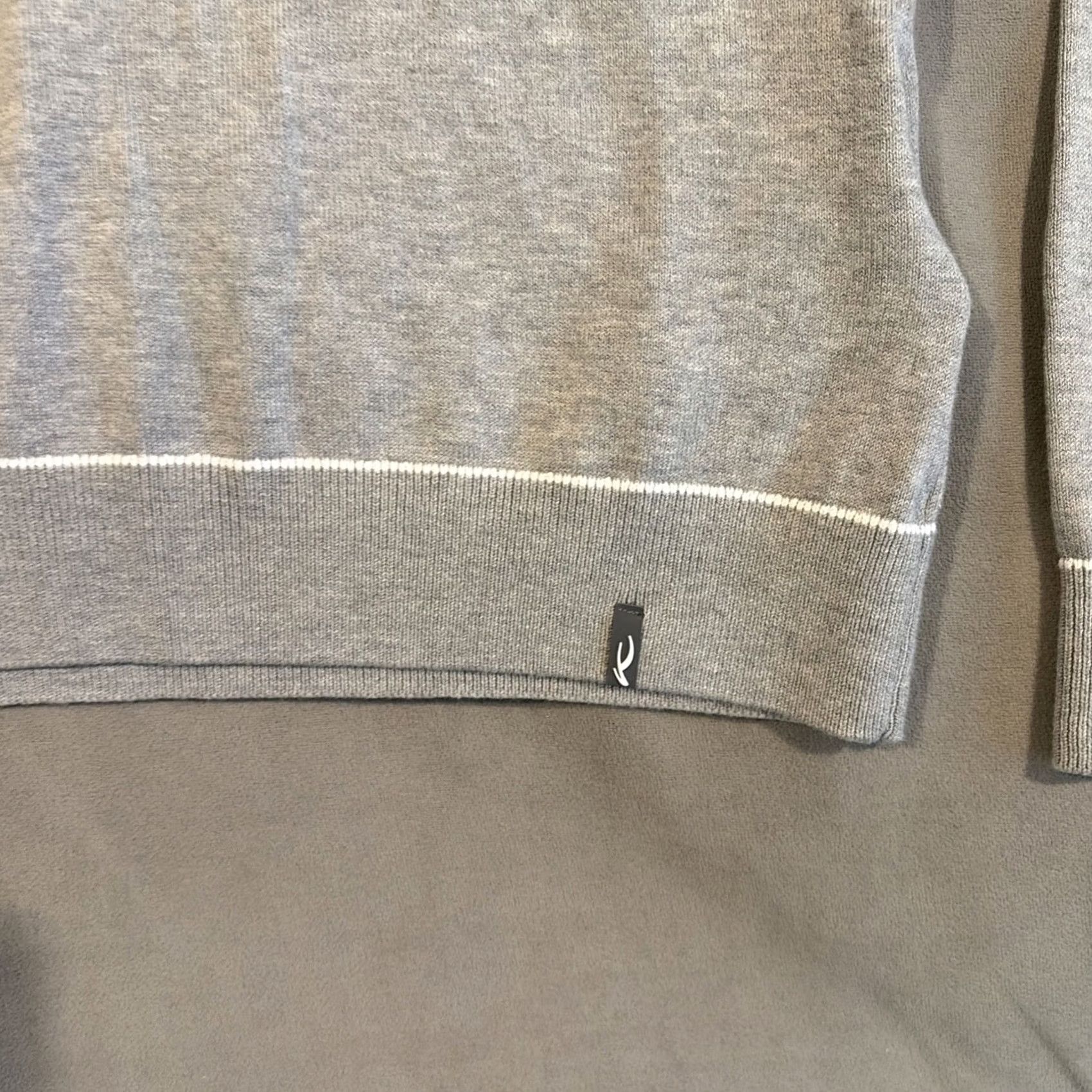 KJUS KJUS KICKL Gray Cotton Blend V-Neck Golf Sweater Women's M Gray, Pullover, V-Neck, Knit Shirt Classx Size M / US 6-8 / IT 42-44 - 2 Thumbnail