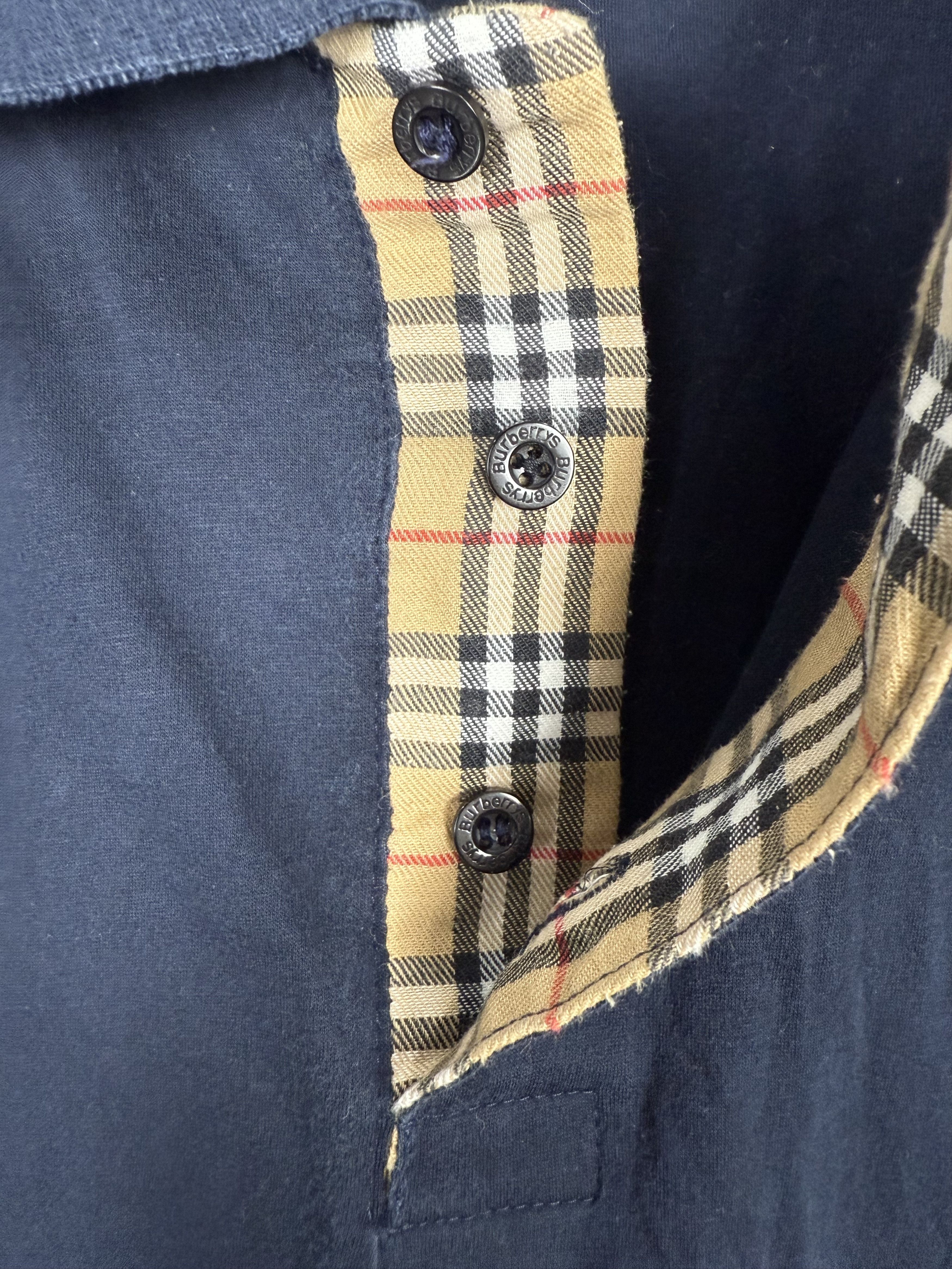 Burberry Vintage Burberry Navy Longsleeve Polo Shirt Size US S / EU 44-46 / 1 - 4 Thumbnail