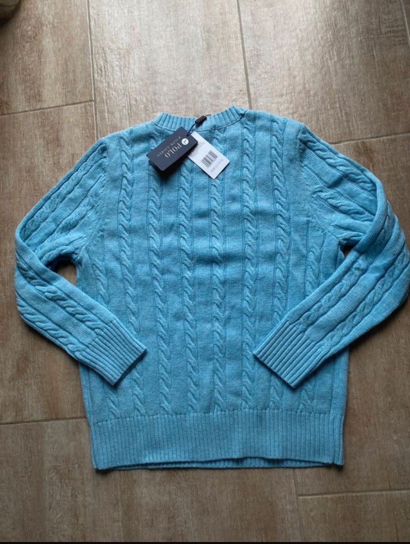 Polo Ralph Lauren Ralph Lauren Sweater mit Zopfmuster in Hellblau | Größe L Size US L / EU 52-54 / 3 - 7 Thumbnail