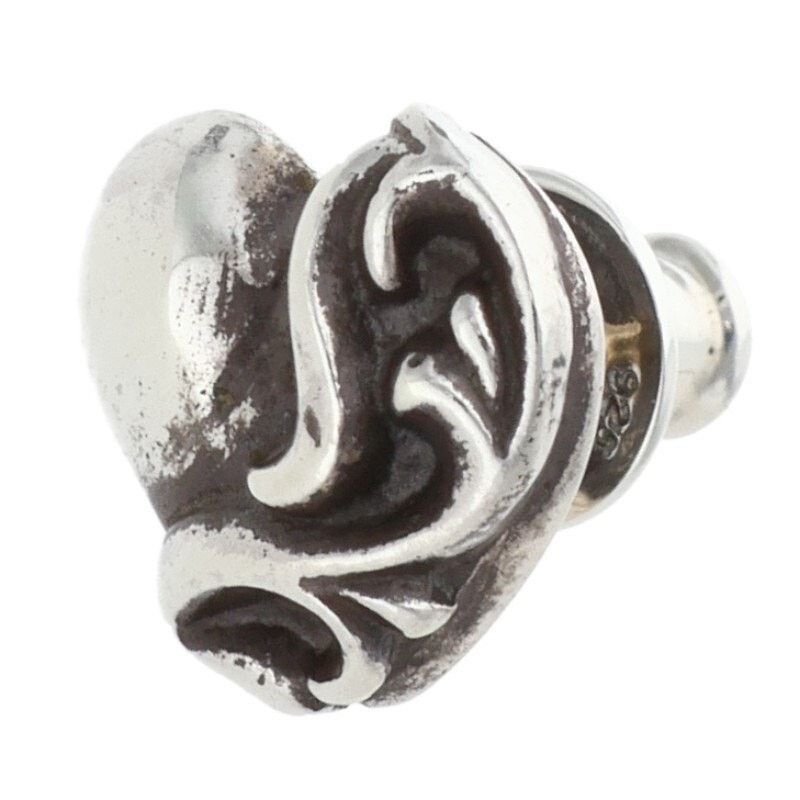 Chrome Hearts Chrome Hearts Heart Stud Silver Earring Size ONE SIZE - 1 Thumbnail