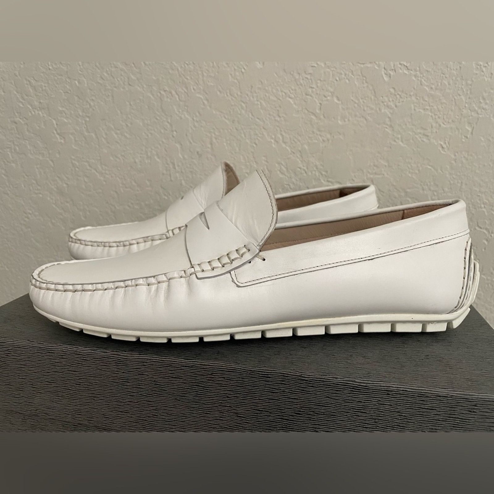 Bacco Bucci Bacco Bucci Capi Moccasin Loafer White - Men Size 8D Size US 8 / EU 41 - 3 Thumbnail