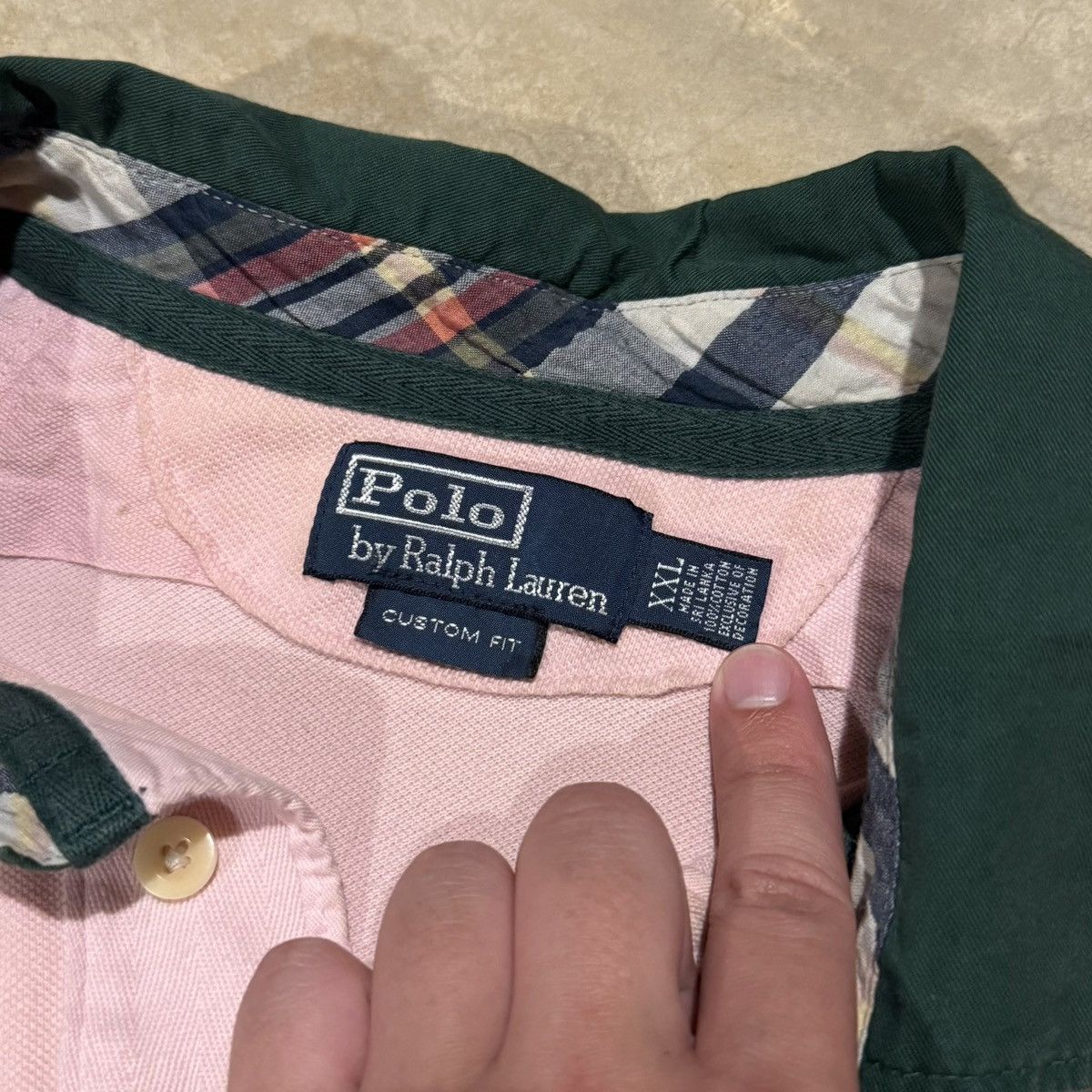 Polo Ralph Lauren Vintage 2000s Polo Ralph Lauren Rugby Collared Shirt Pink Size US XXL / EU 58 / 5 - 6 Thumbnail