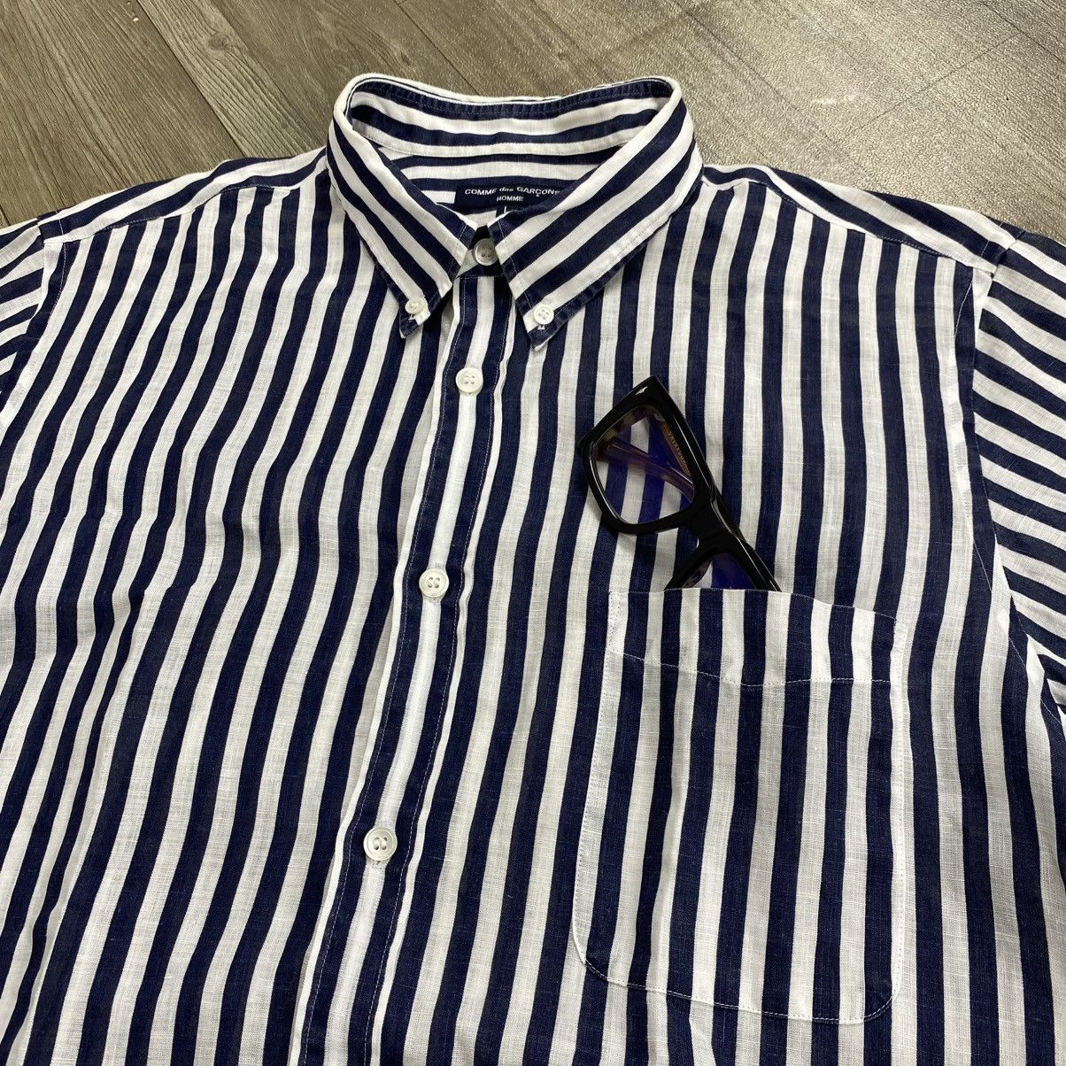 Comme des Garcons Homme 🇯🇵SS09 Comme des Garçons Homme CDG Striped Shirt Designer Size US L / EU 52-54 / 3 - 4 Thumbnail