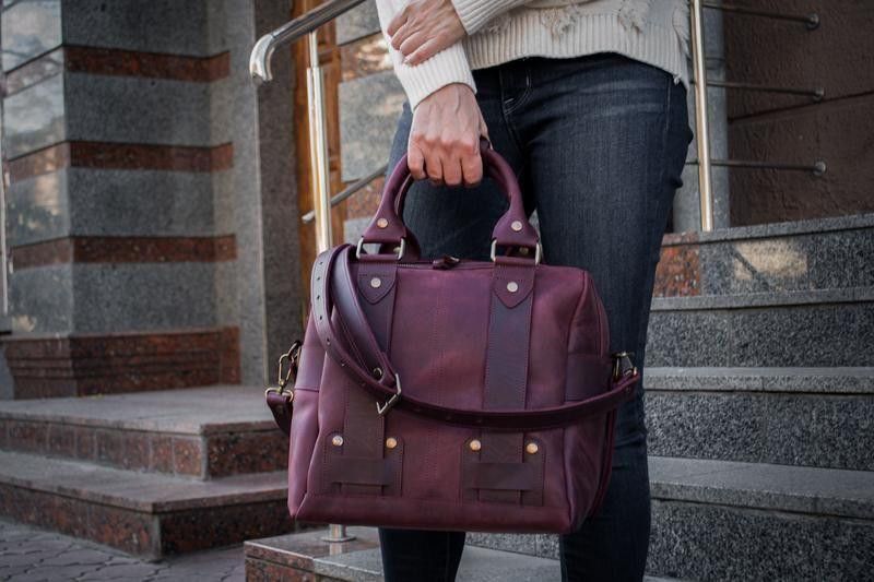 Handmade Women's bag satchel made of genuine leather Size ONE SIZE - 3 Thumbnail