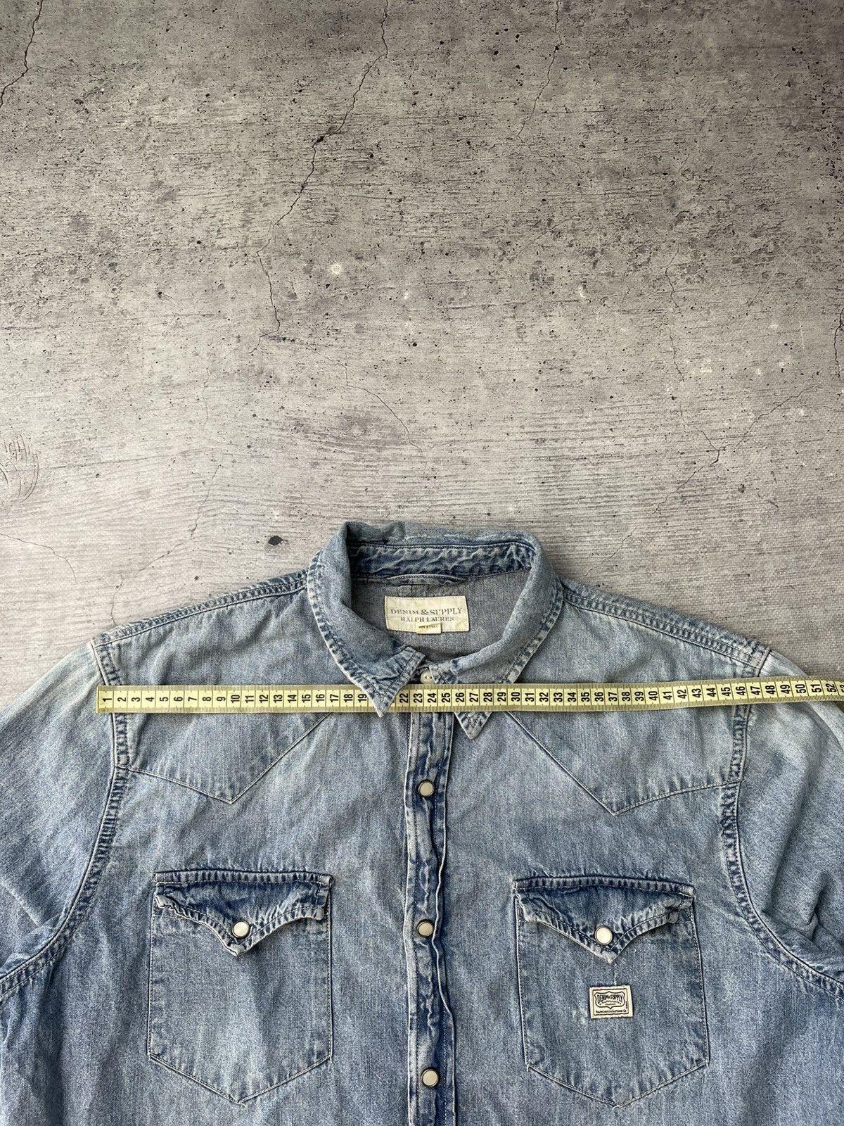 Denim & Supply Ralph Lauren Vintage Denim Supply by Ralph Lauren Distressed Jeans Shirt Size US XL / EU 56 / 4 - 10 Thumbnail