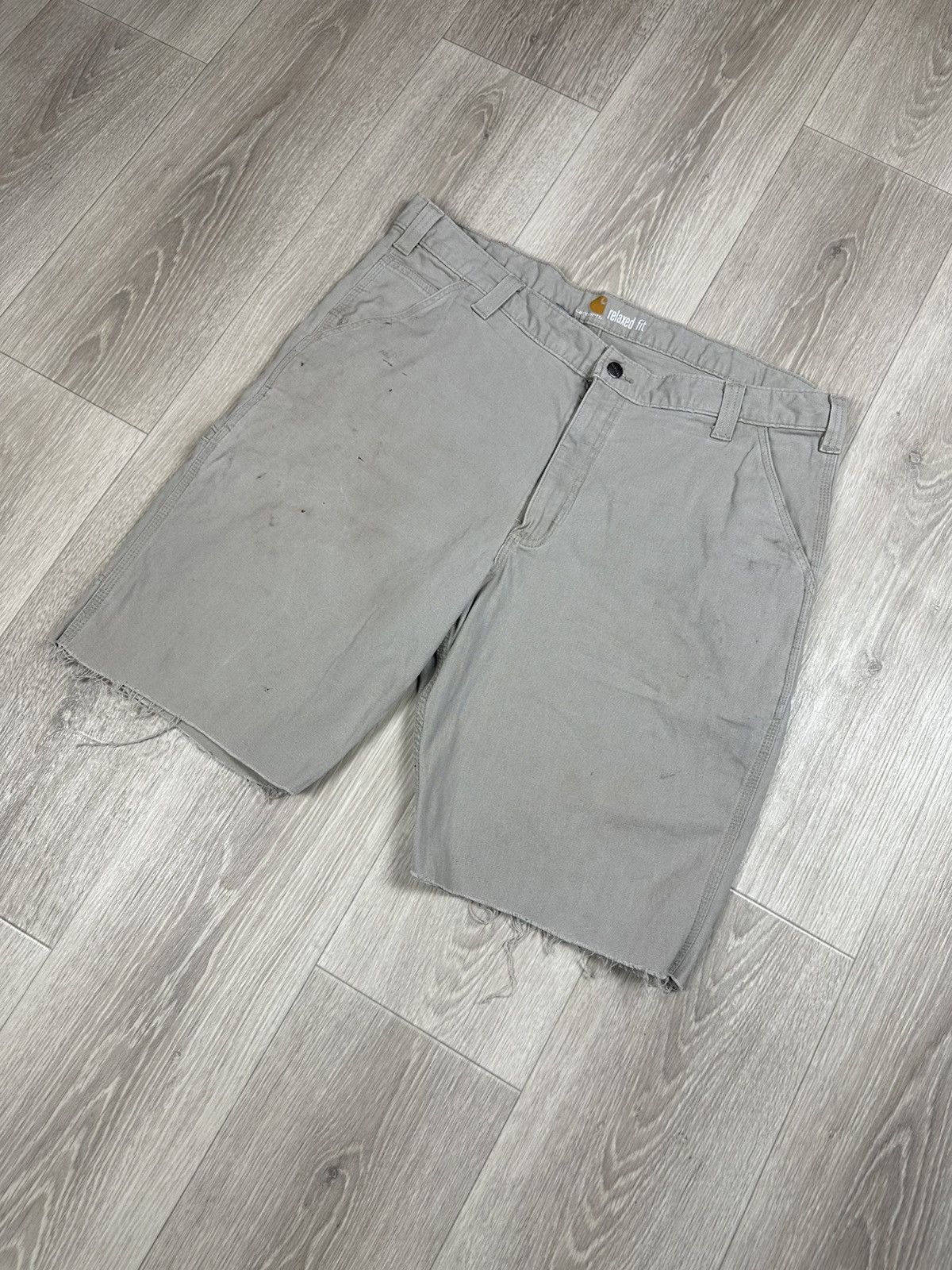 Carhartt × Vintage Vintage Carhartt Distressed Work Shorts Double Logo Size US 40 / EU 56 - 5 Thumbnail