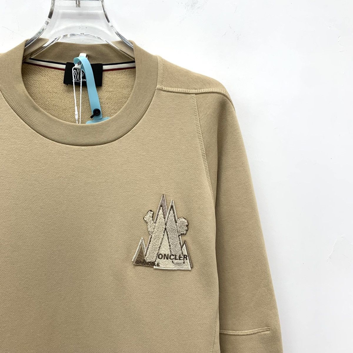 Moncler Moncler Maglia Series Brown Flocked Logo Sweatshirt K26WX Size S / US 4 / IT 40 - 3 Thumbnail