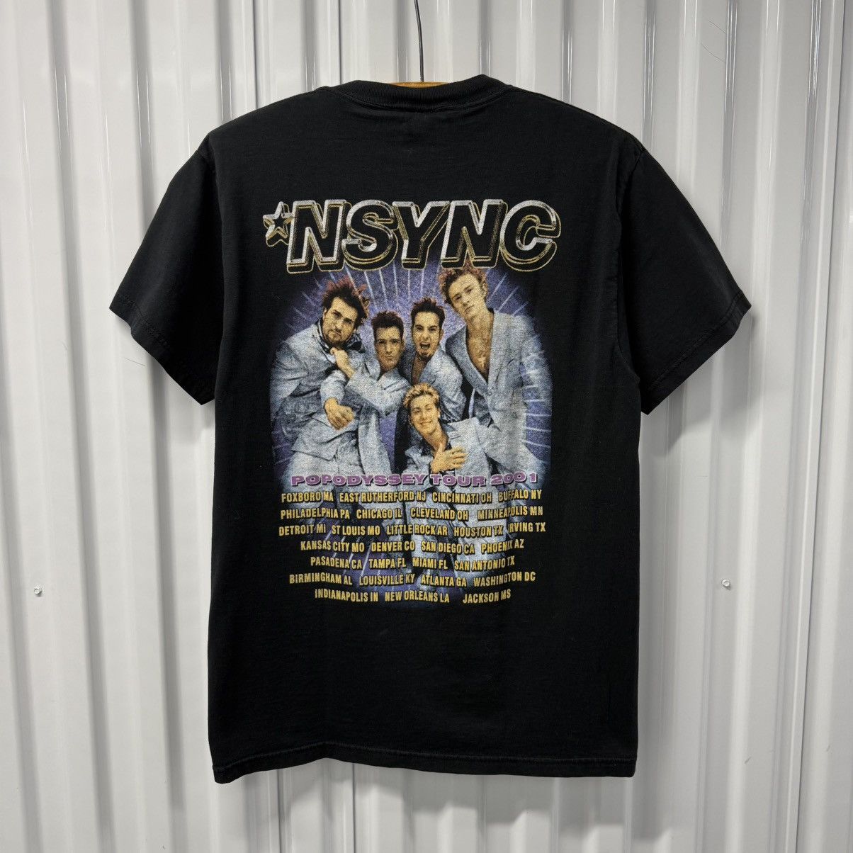 Band Tees × Vintage RARE Vintage Y2K NSYNC Faded Black Concert Tour Tee Size US M / EU 48-50 / 2 - 8 Thumbnail