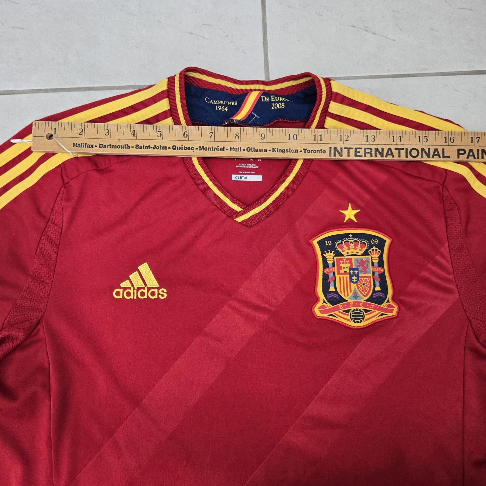 Adidas Adidas Spain 2012 Home Football Jersey Size US L / EU 52-54 / 3 - 7 Thumbnail