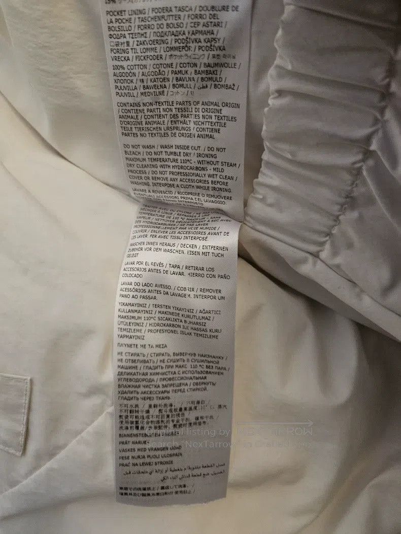 Jil Sander Jil Sander size 34 Cream loose silhouette down jacket Size M / US 6-8 / IT 42-44 - 6 Thumbnail