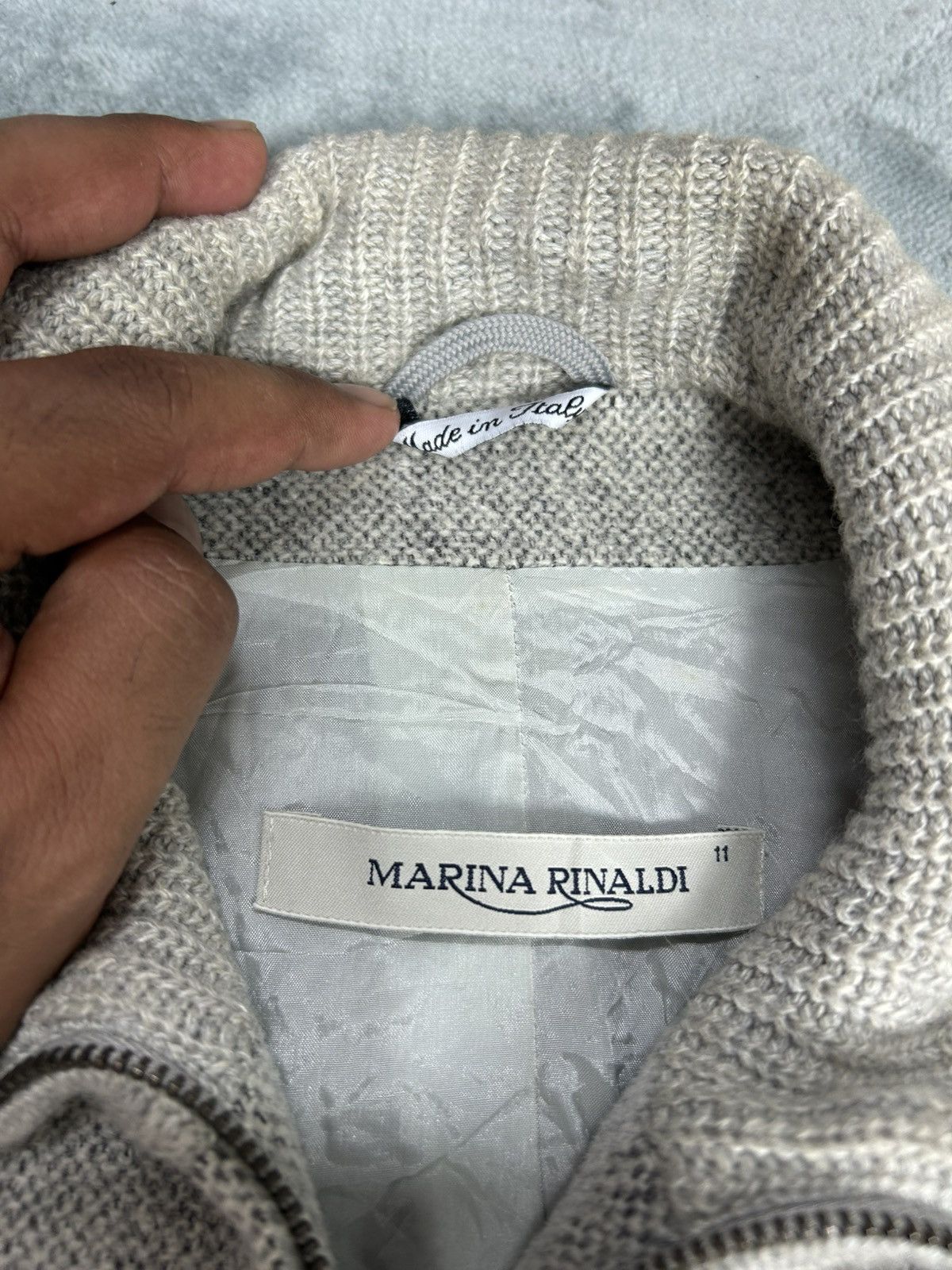 Marina Rinaldi Marina Rinaldi Wool Zipper Jacket Size S / US 4 / IT 40 - 4 Thumbnail