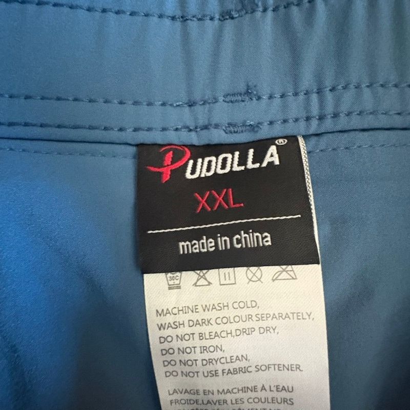 Other Pudolla Men's Hiking Cargo Blue Pants Elastic Waist Size XXL Size US 38 / EU 54 - 2 Thumbnail