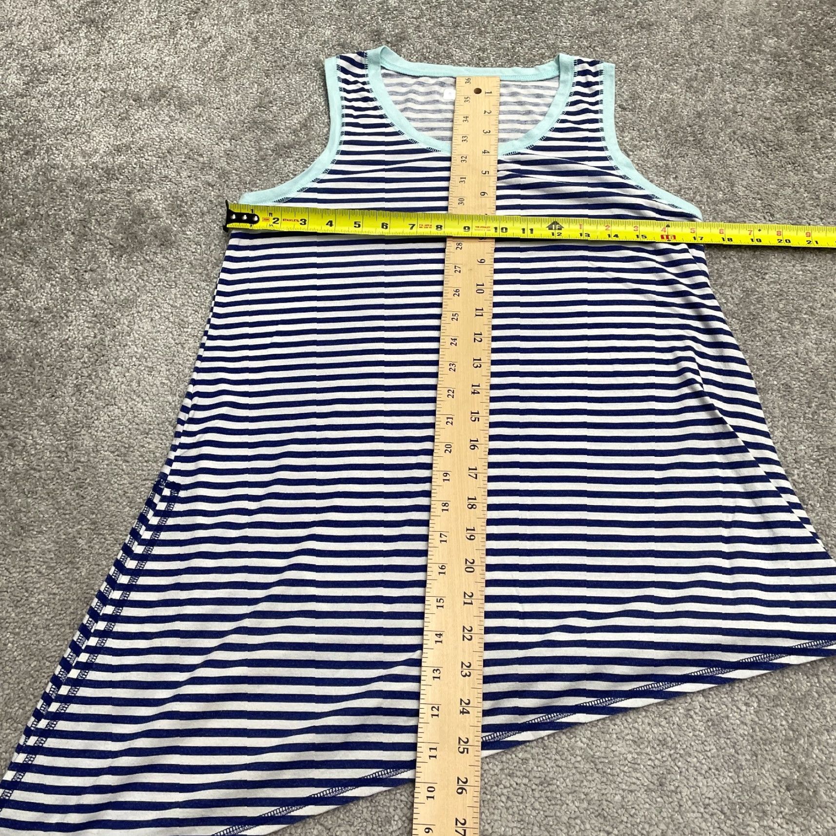 Vintage Xersion Tank Top Women S Blue Striped Round Neck Casual Stretch Sleeveless Size S / US 4 / IT 40 - 7 Thumbnail