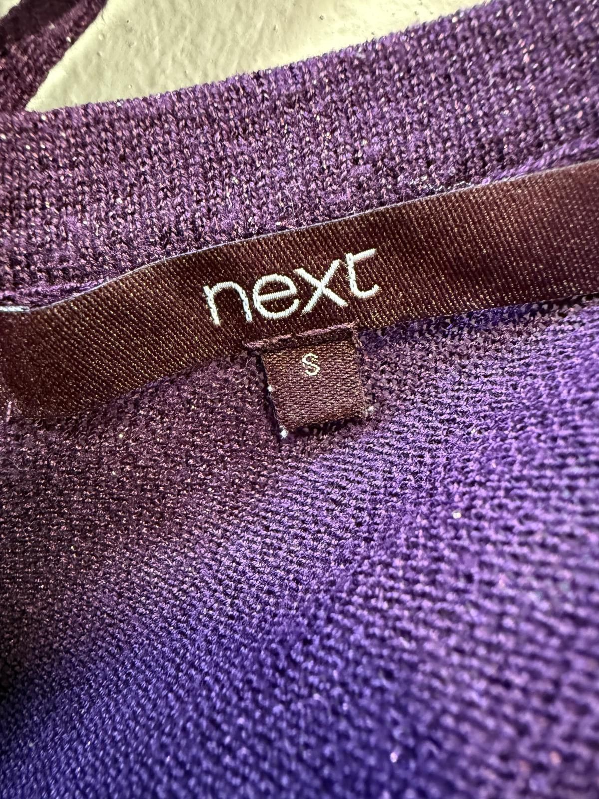 NEXT Next Purple Knit Sweater with Tie Back Detail - Size Small Size S / US 4 / IT 40 - 2 Thumbnail