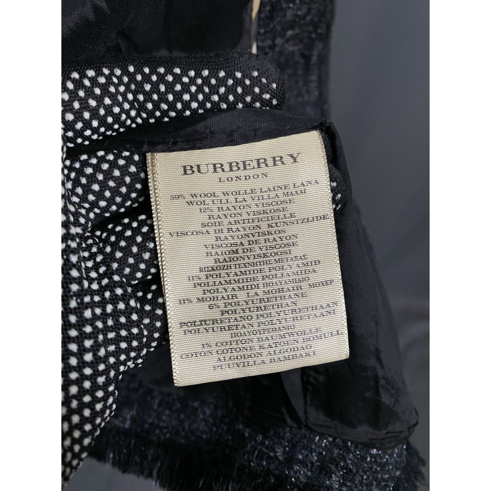 Burberry MINT! Burberry Wool Zipper Up Sequin Suit Jacket Dark Gray S Size M / US 6-8 / IT 42-44 - 12 Thumbnail