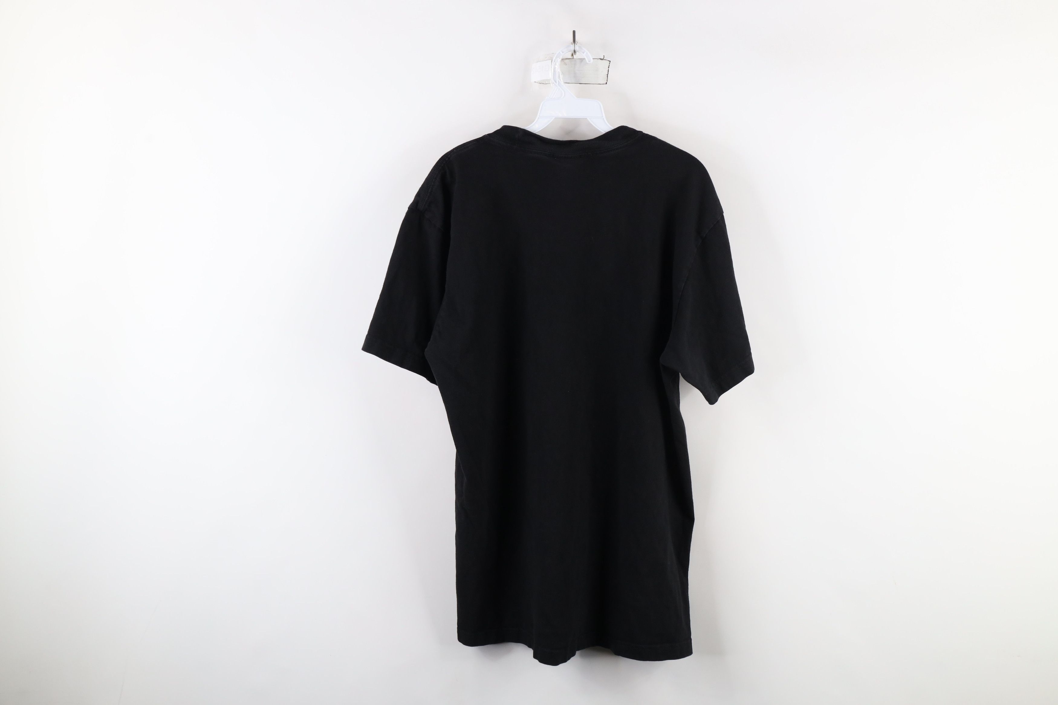 Vintage Vintage 90s Streetwear Heavyweight Cotton T-Shirt Black Size US L / EU 52-54 / 3 - 8 Thumbnail