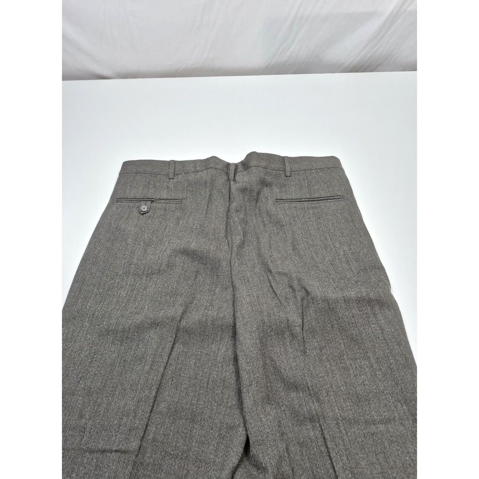 Vintage VINTAGE John Alexander Dress Pants Men's 38x36 Gray Wool Pleated Straight Unhemmed Size US 38 / EU 54 - 6 Thumbnail