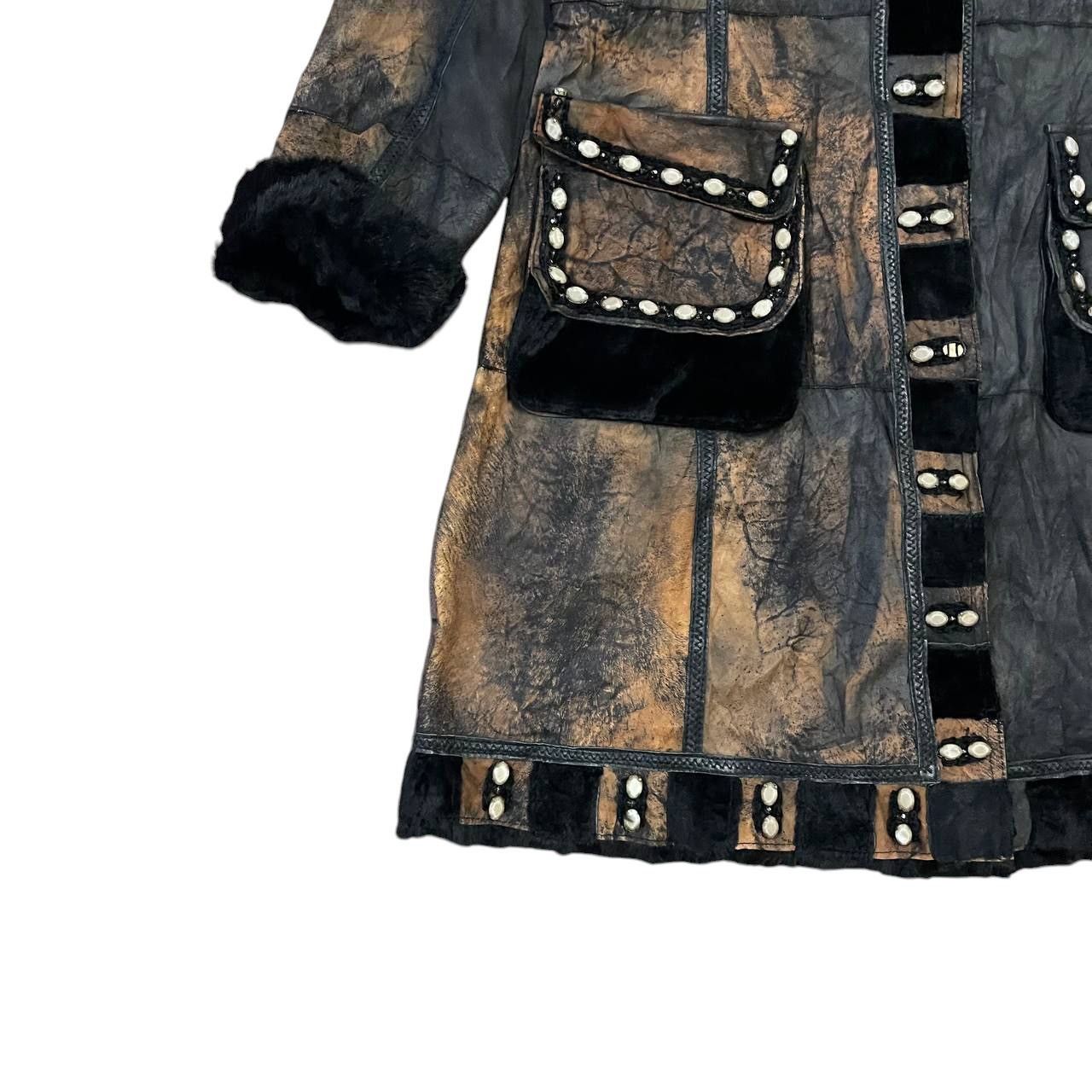 Le Grande Bleu (L.G.B.) Vintage If Six Was Nine LGB Style Fur Leather Jacket Size L / US 10 / IT 46 - 3 Thumbnail