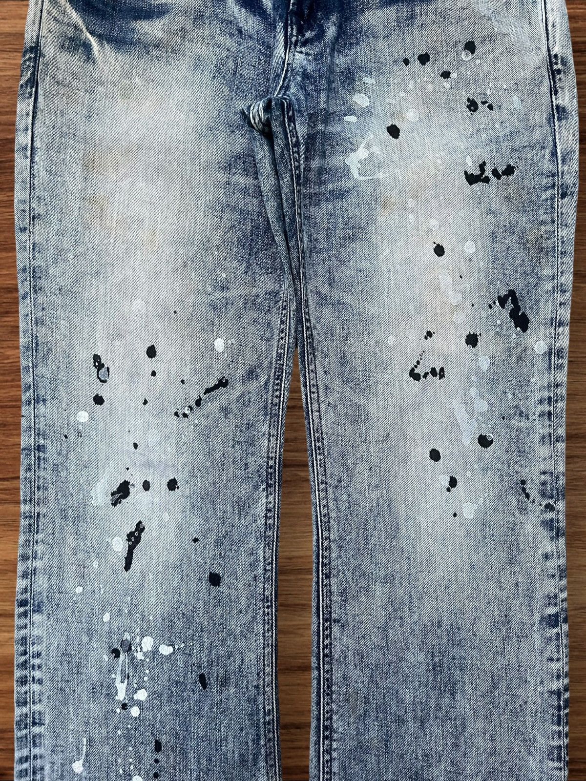 Edwin × Japanese Brand Vintage Japanese Brand Acid Washed Paint Splattered Jeans Size 32" / US 10 / IT 46 - 5 Thumbnail