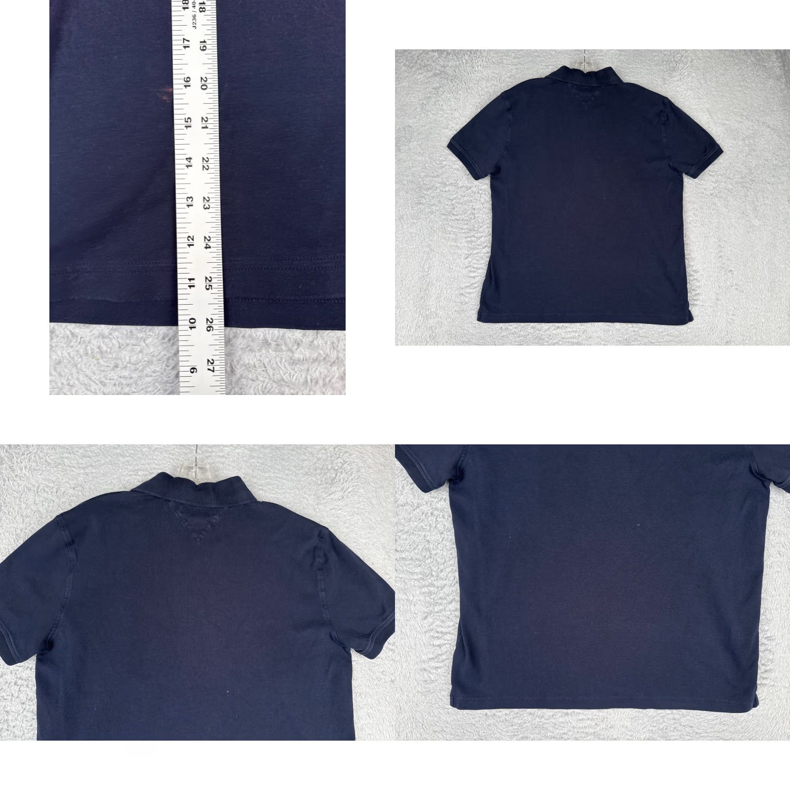 Tommy Hilfiger Tommy Hilfiger Polo Shirt Men L Blue Cotton Custom Fit Short Sleeve Slim Pocket" Size US L / EU 52-54 / 3 - 9 Thumbnail