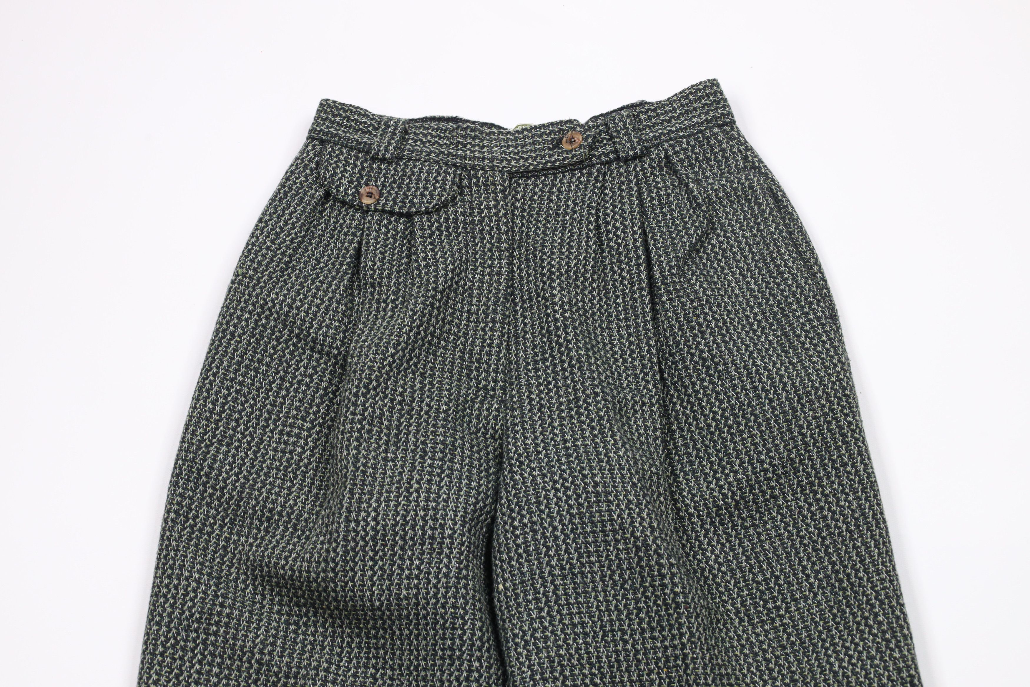 Vintage Vintage 90s Streetwear Blend High Waist Chino Pants Green Size 27" / US 4 / IT 40 - 2 Thumbnail