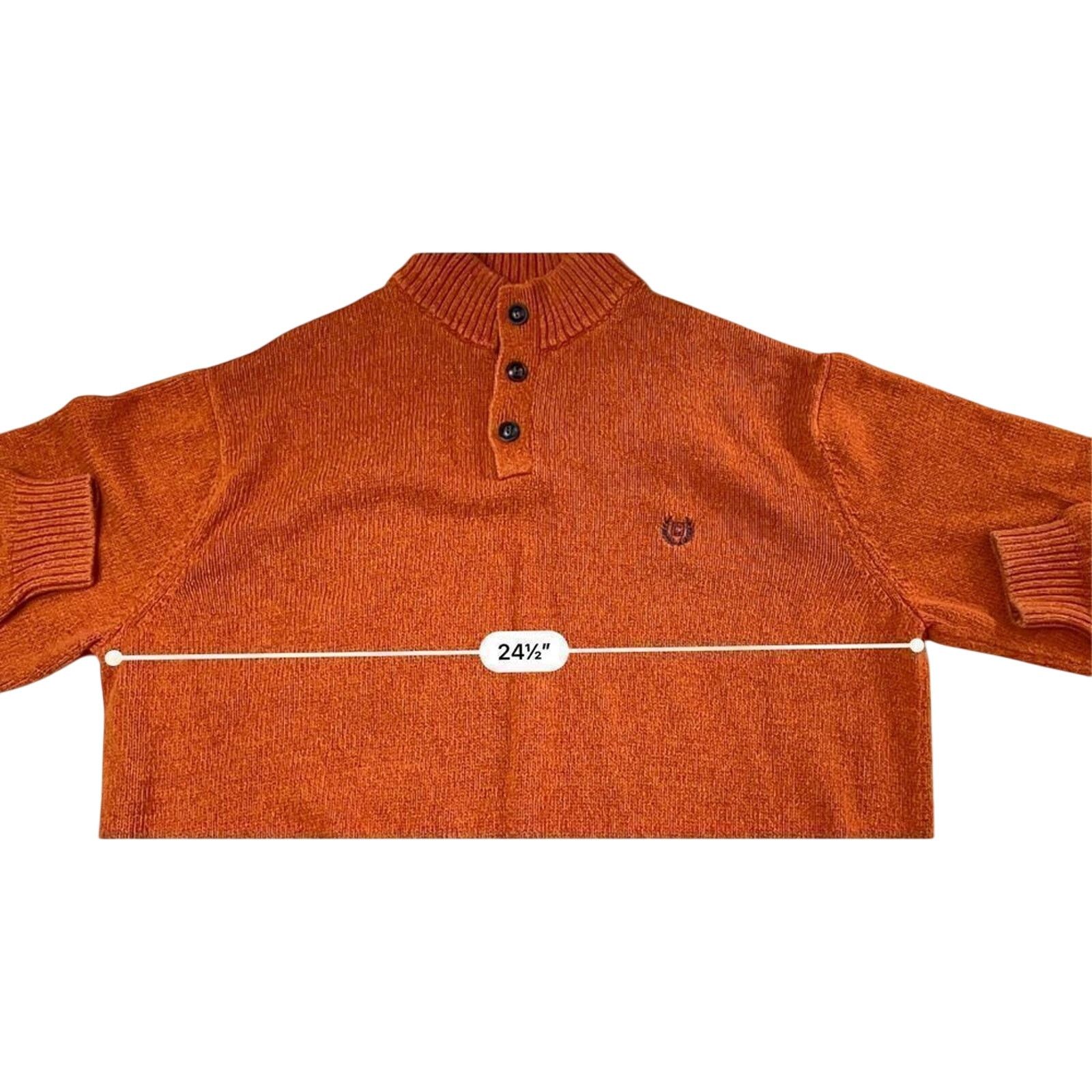 Chaps Chaps Button Mock Neck Autumn Twist Elbow Patch Sweater XXL Size US XXL / EU 58 / 5 - 3 Thumbnail