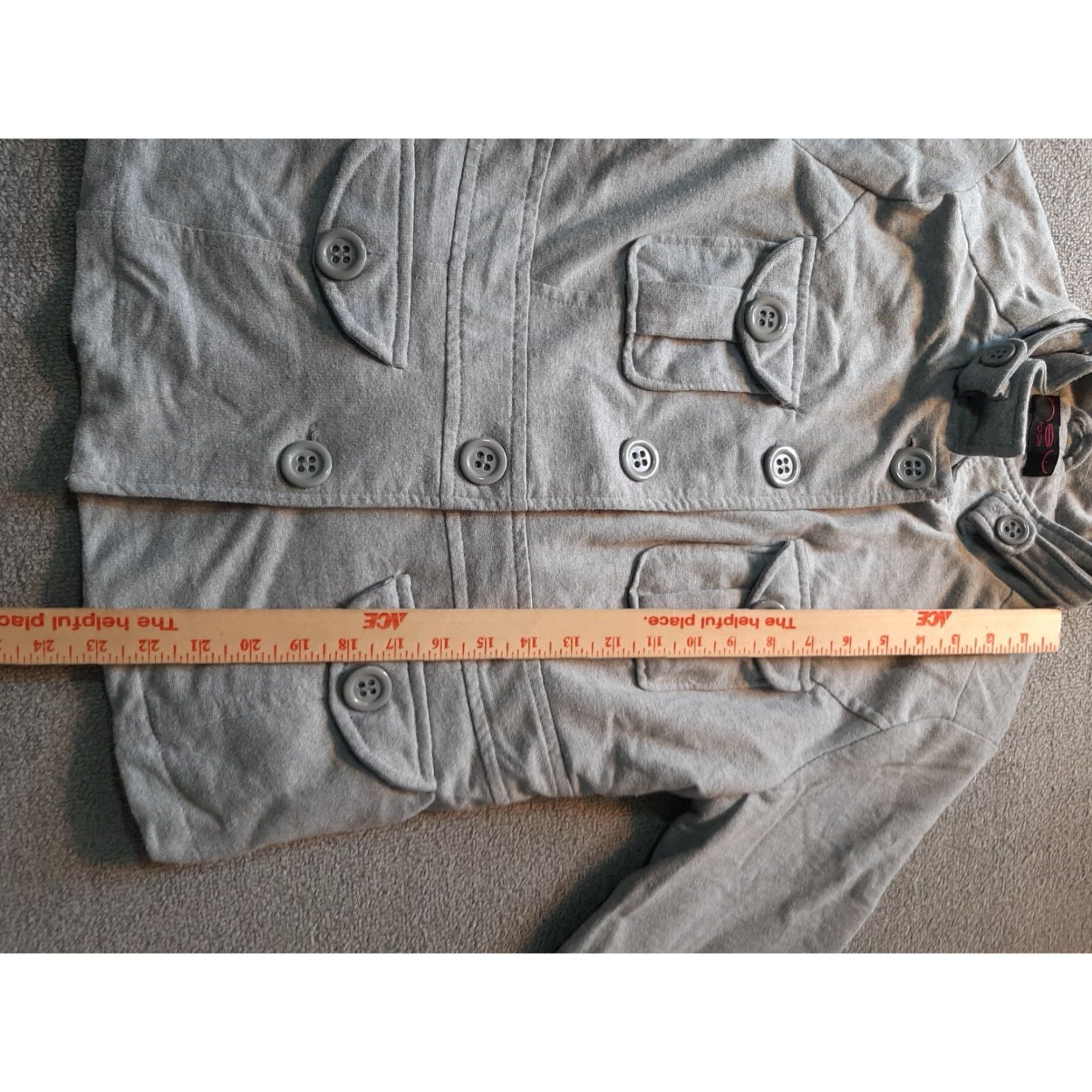 New Look NEW LOOK Womens Jacket L 3/4 Sleeve Gray Cotton 4 Pocket Casual Workwear Formal Party/Cocktail Travel Shirt? Size L / US 10 / IT 46 - 4 Thumbnail
