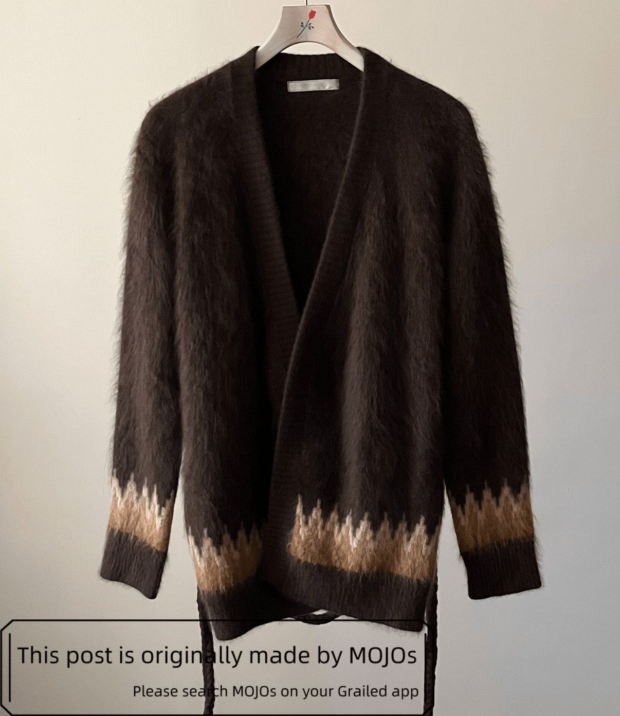 Number (N)ine Noir scar stitch cardigan | Grailed