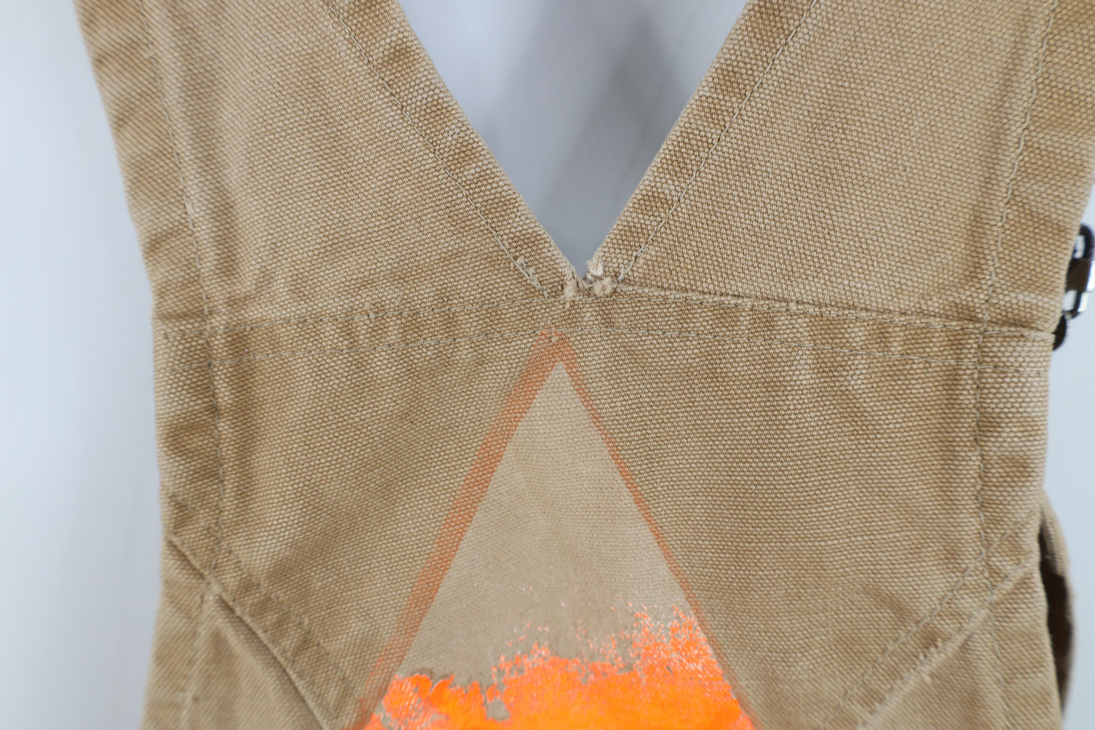 Carhartt Vintage 70s Carhartt Thrashed Double Knee Canvas Overalls Size US 36 / EU 52 - 16 Thumbnail