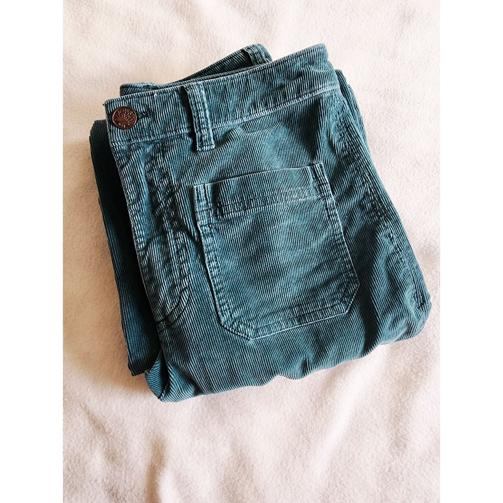 Faherty Faherty Stretch Corduroy Patch Pocket Pants Green 26 Flare Size 26" / US 2 / IT 38 - 8 Thumbnail