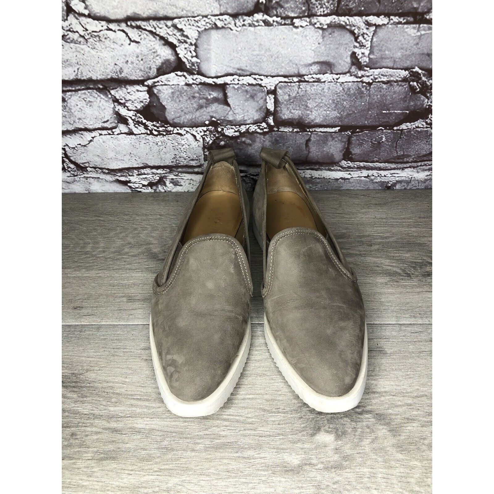 Everlane Everlane Gray Suede Almond Toe Slip On Casual Loafer Shoes W Size US 6 / IT 36 - 21 Thumbnail