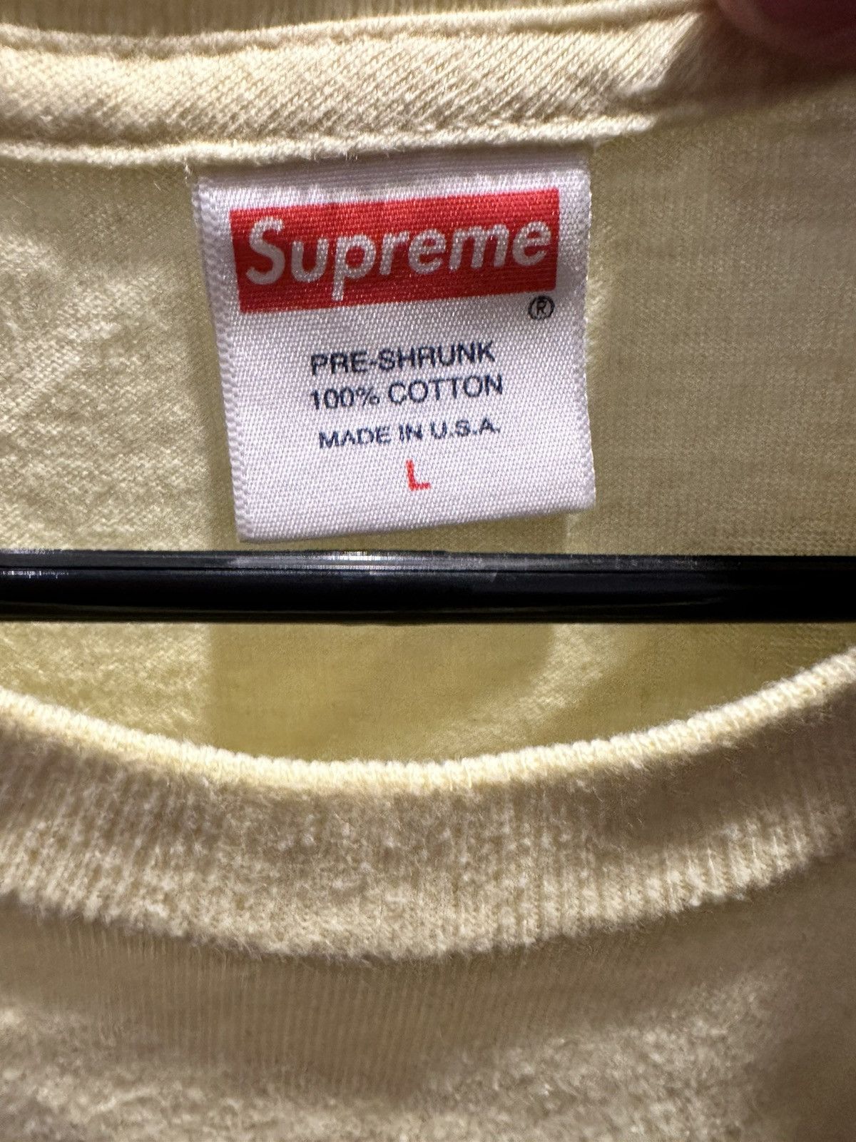 Supreme 2018 Supreme Pale Yellow Madonna Tee Size Large Size US L / EU 52-54 / 3 - 2 Thumbnail