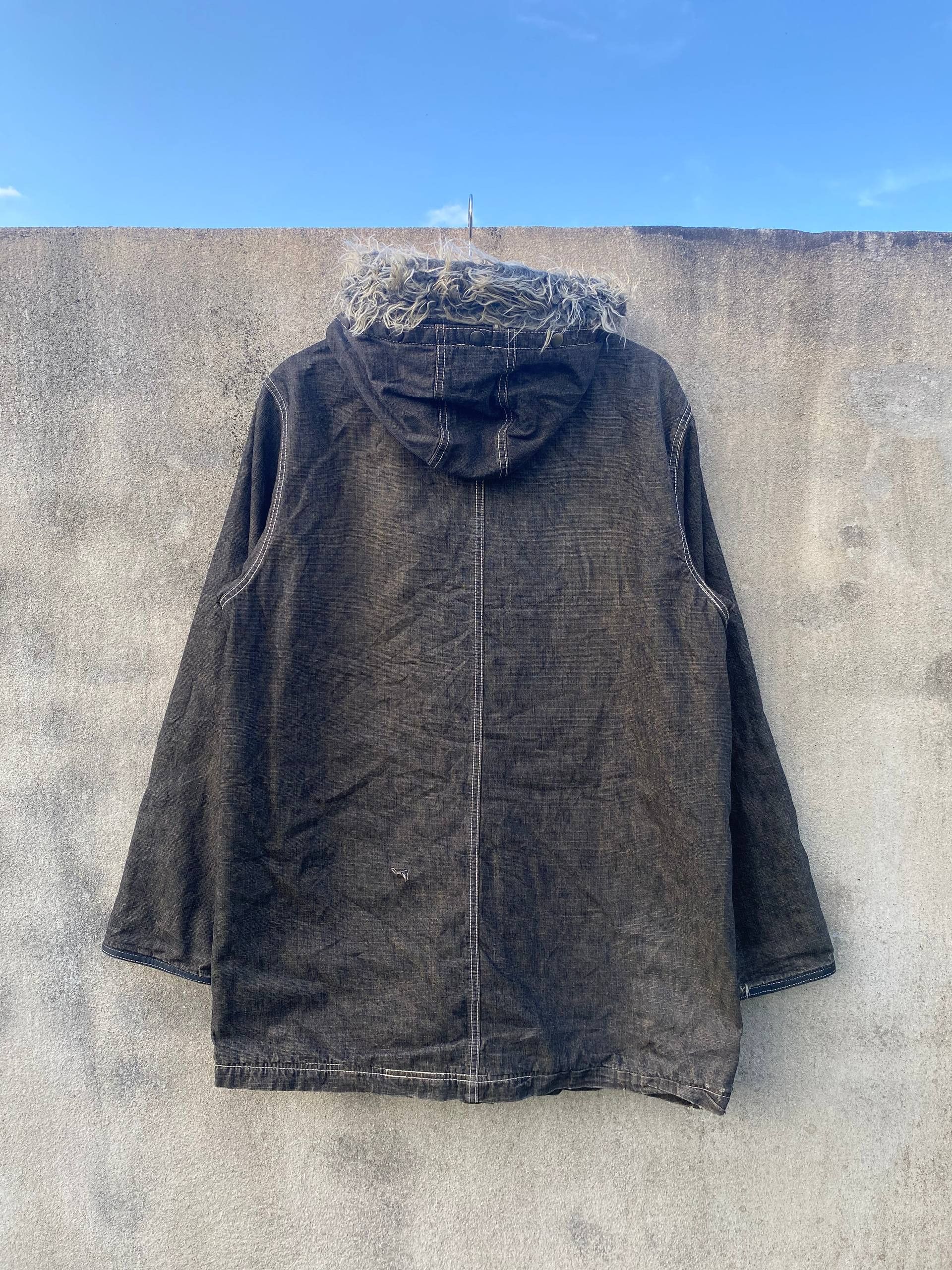 If Six Was Nine Allix+Design Y2K Japanese Grunge Fur Fireman Clasp Jacket Size US L / EU 52-54 / 3 - 10 Thumbnail