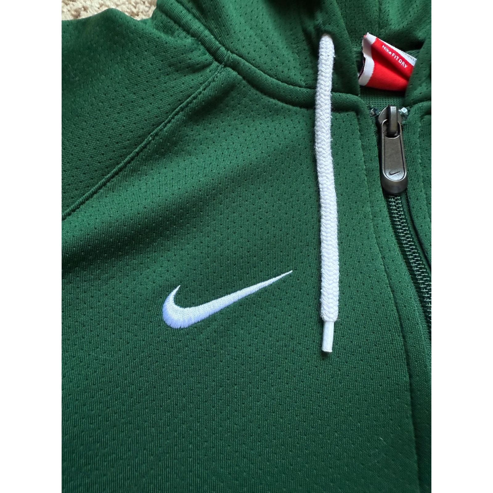 Nike Nike Team Fit Dry Long Sleeve Full Zip Hoodie Jacket Green Size L / US 10 / IT 46 - 3 Thumbnail