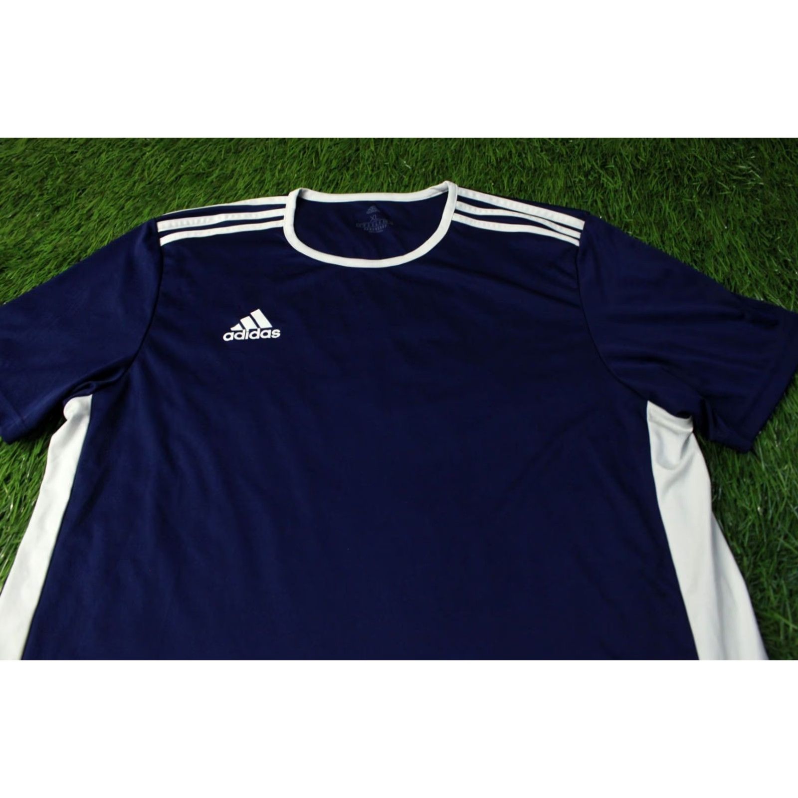 Adidas ADIDAS PERFORMANCE AEROREADY ENTRADA ORIGINAL 2021 FOOTBALL SHIRT JERSEY XL Navy Blue and White Mens Football Shirt XL Size US XL / EU 56 / 4 - 2 Thumbnail