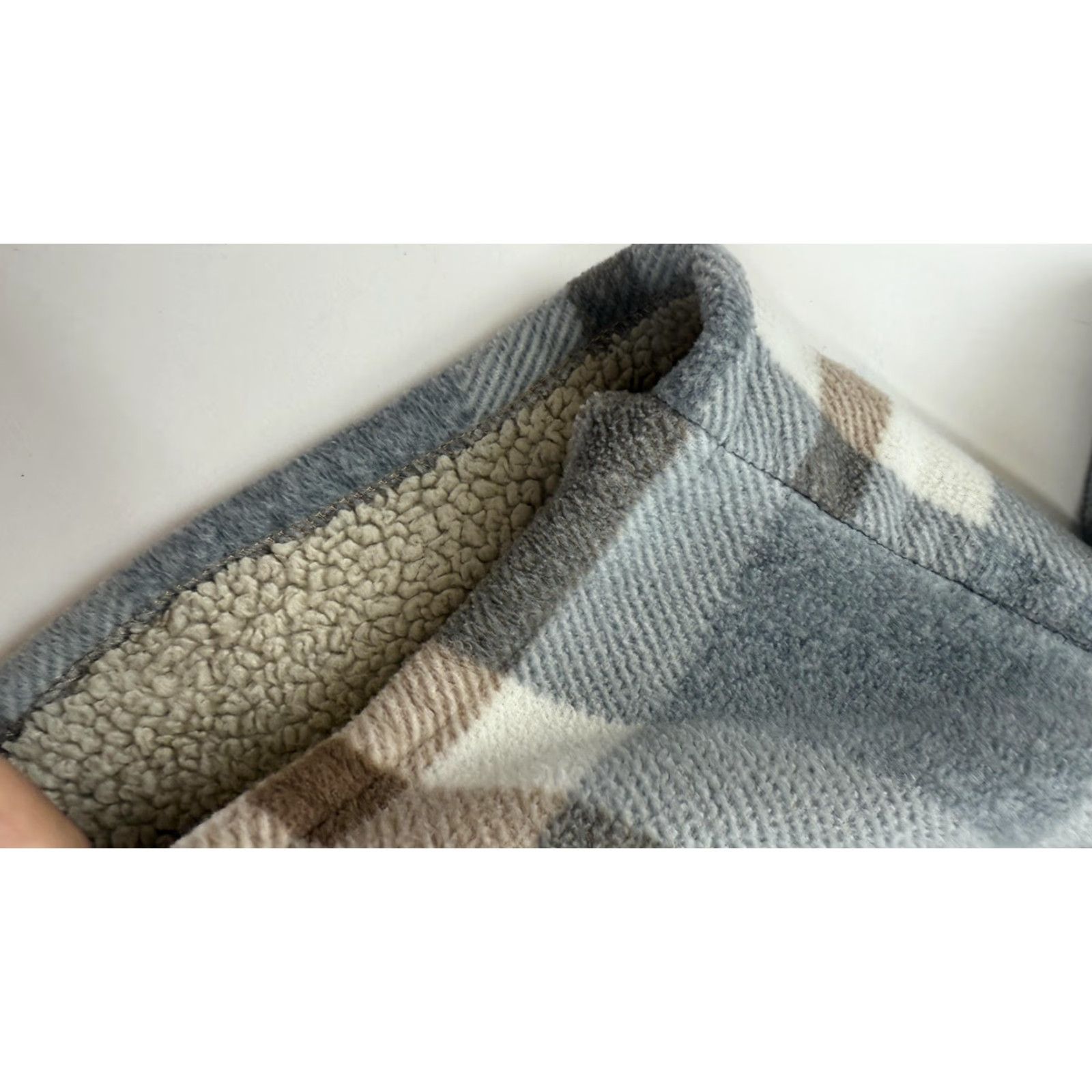 Vintage Sage Collective Jacket Womens 2XL Gray Plaid Sherpa Lined Fleece Button Up Warm Size XXL / US 16-18 / IT 52-54 - 7 Thumbnail