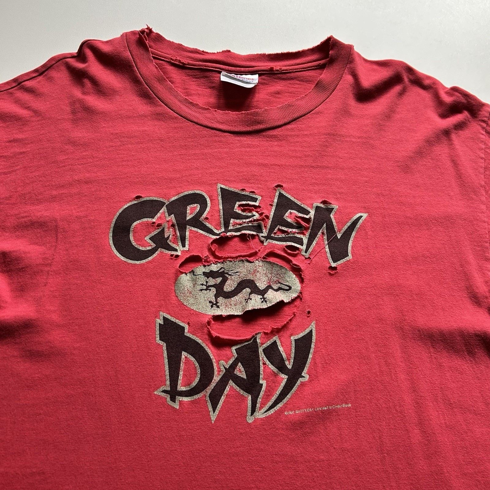 Band Tees Vintage Green Day T Shirt Large Hanes 2000 Y2K Distressed Size US L / EU 52-54 / 3 - 2 Thumbnail