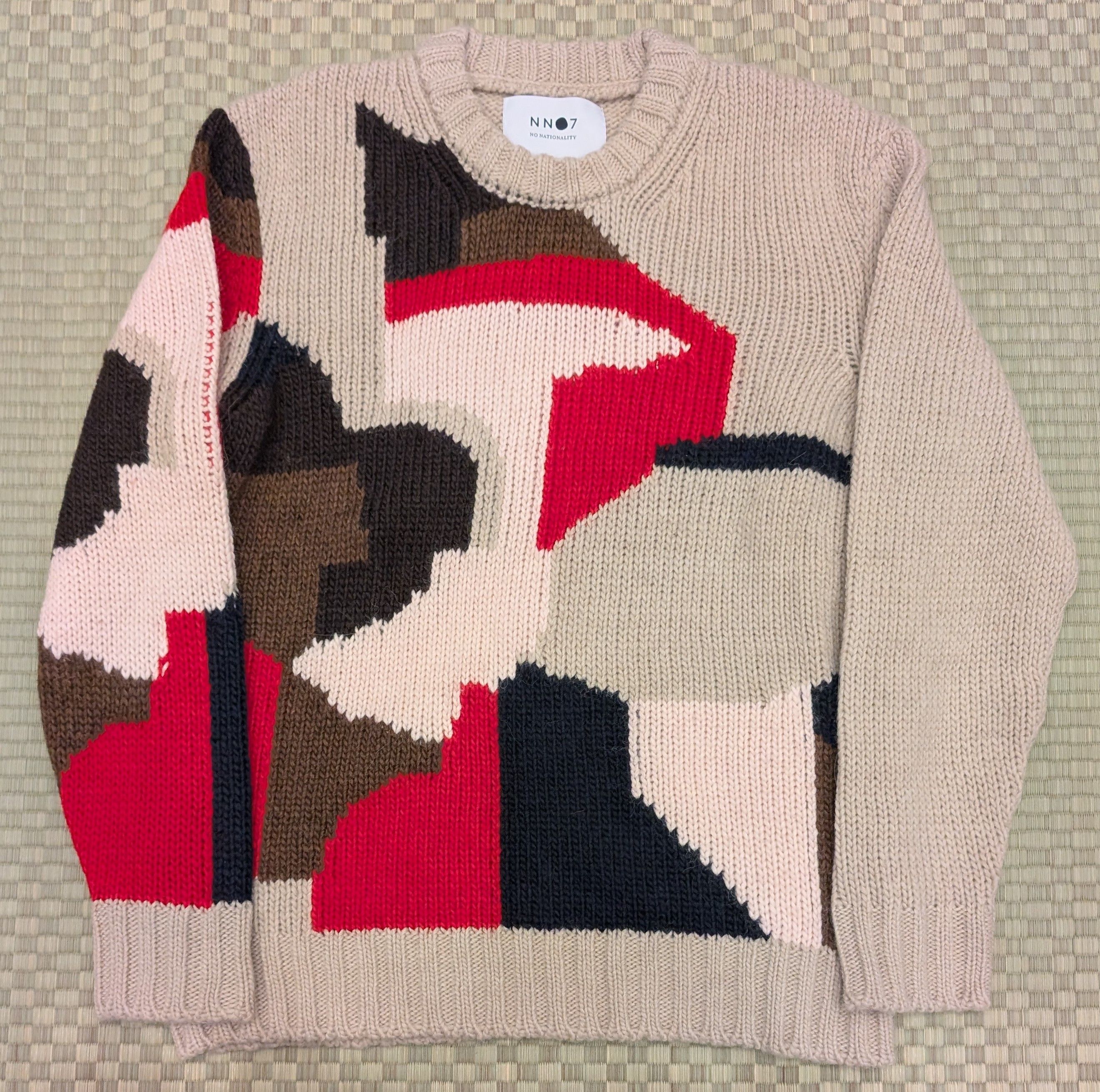 NN07 NN07 No Nationality Brady Intarsia Knit Wool Alpaca Jumper Size US S / EU 44-46 / 1 - 1 Thumbnail
